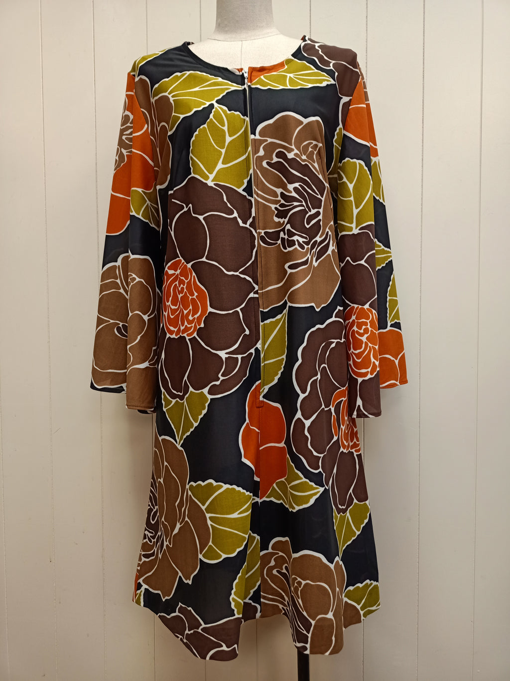 Vintage Floral Flared Sleeves Dress