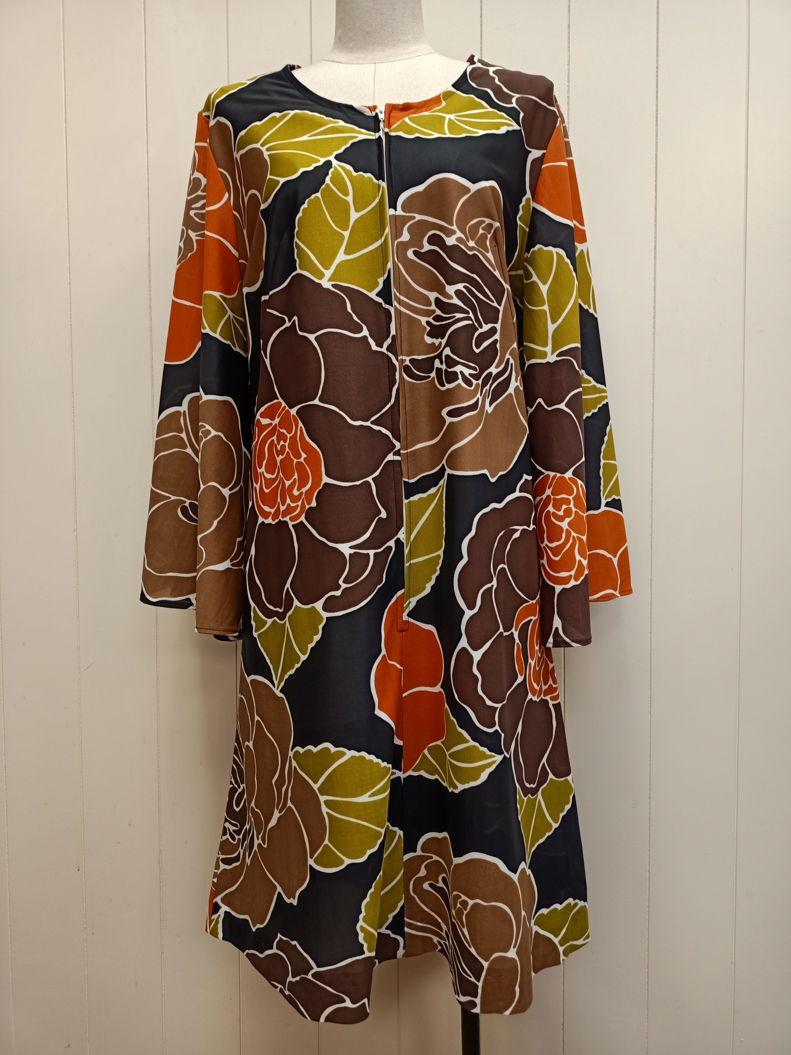 Vintage Floral Flared Sleeves Dress