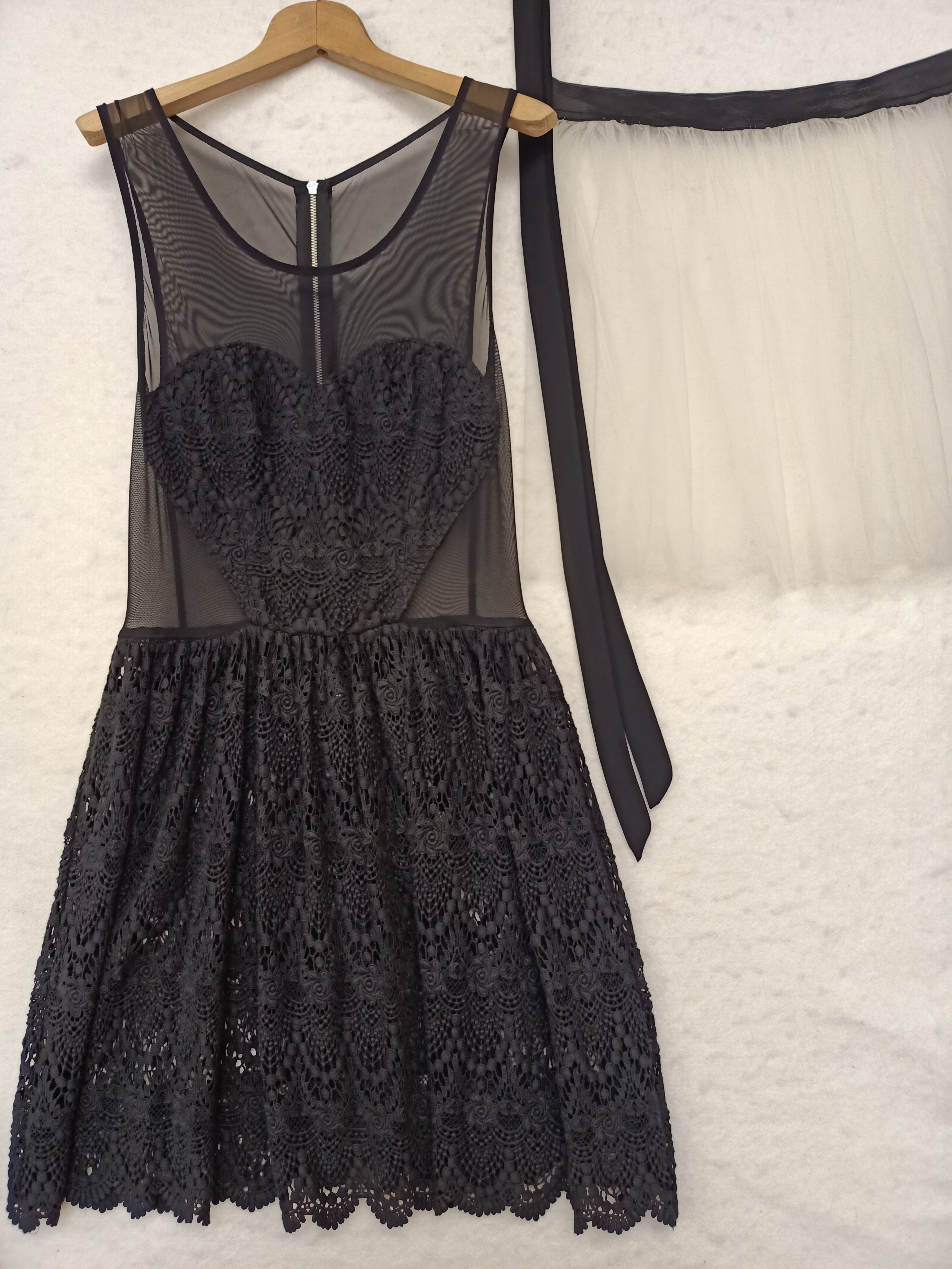 Black Heart Lace Dress