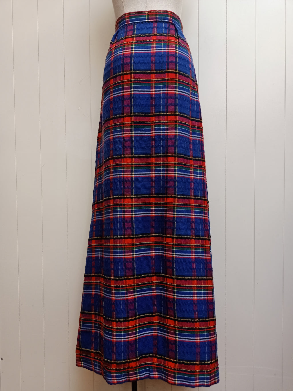 Vintage Hager Tartan Maxi Skirt
