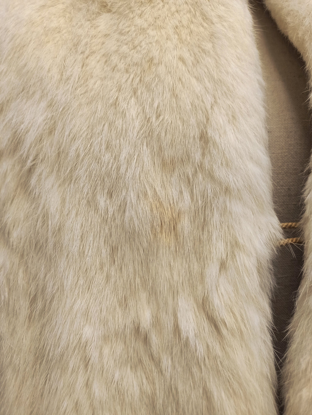 Vintage Cream Fur Cape
