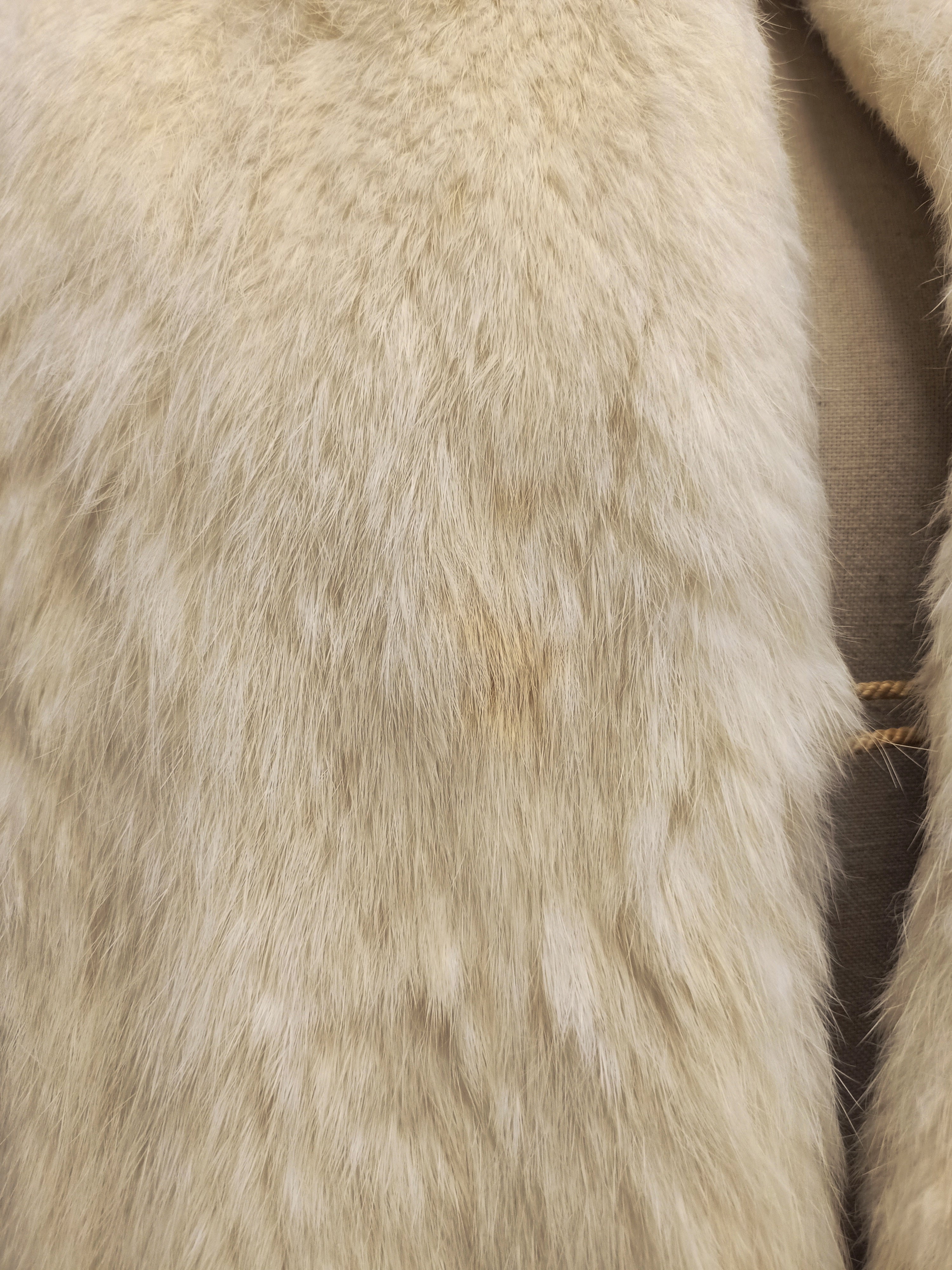 Vintage Cream Fur Cape