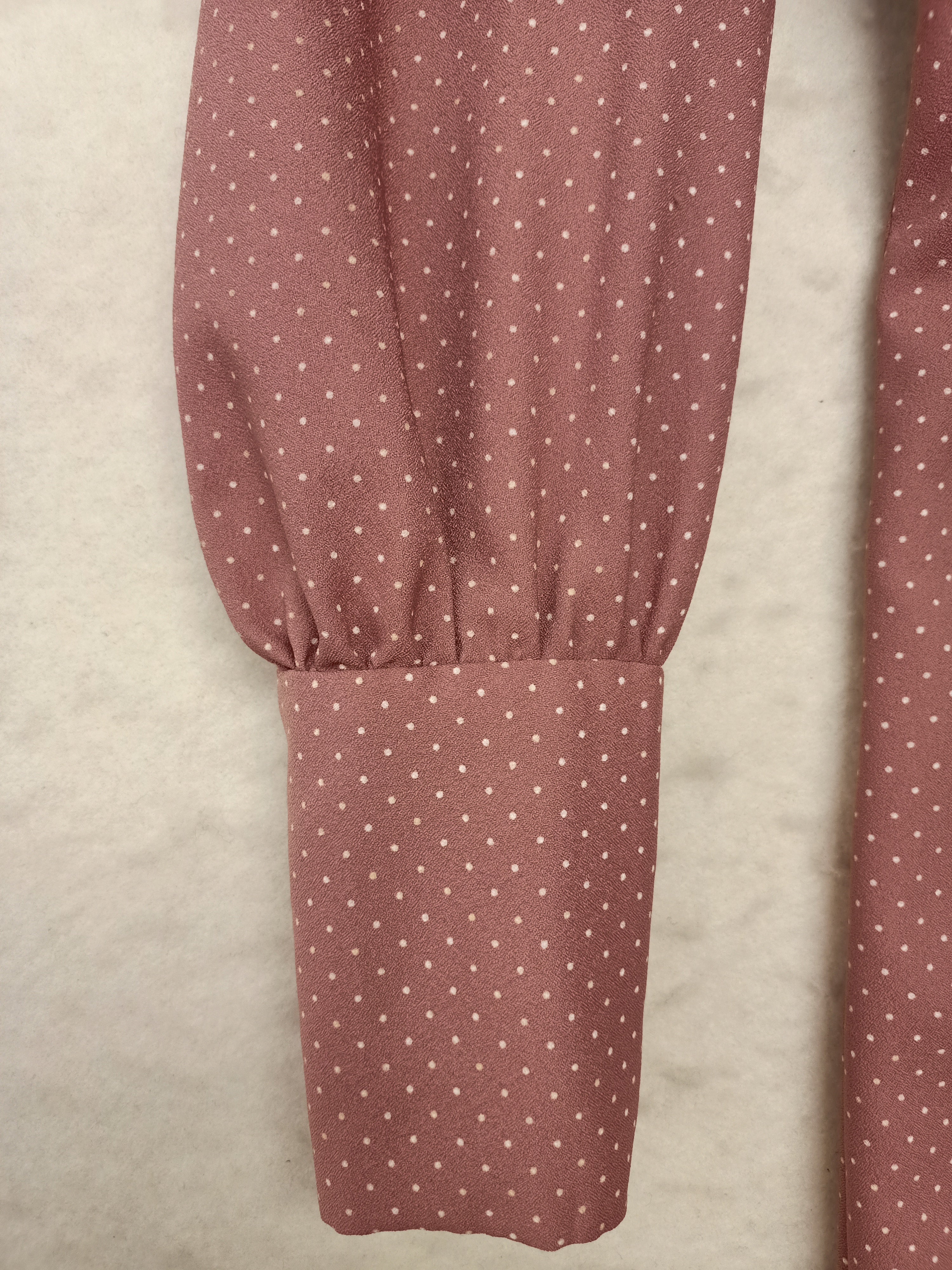 Vintage Pink Polka Dot Maxi Dress