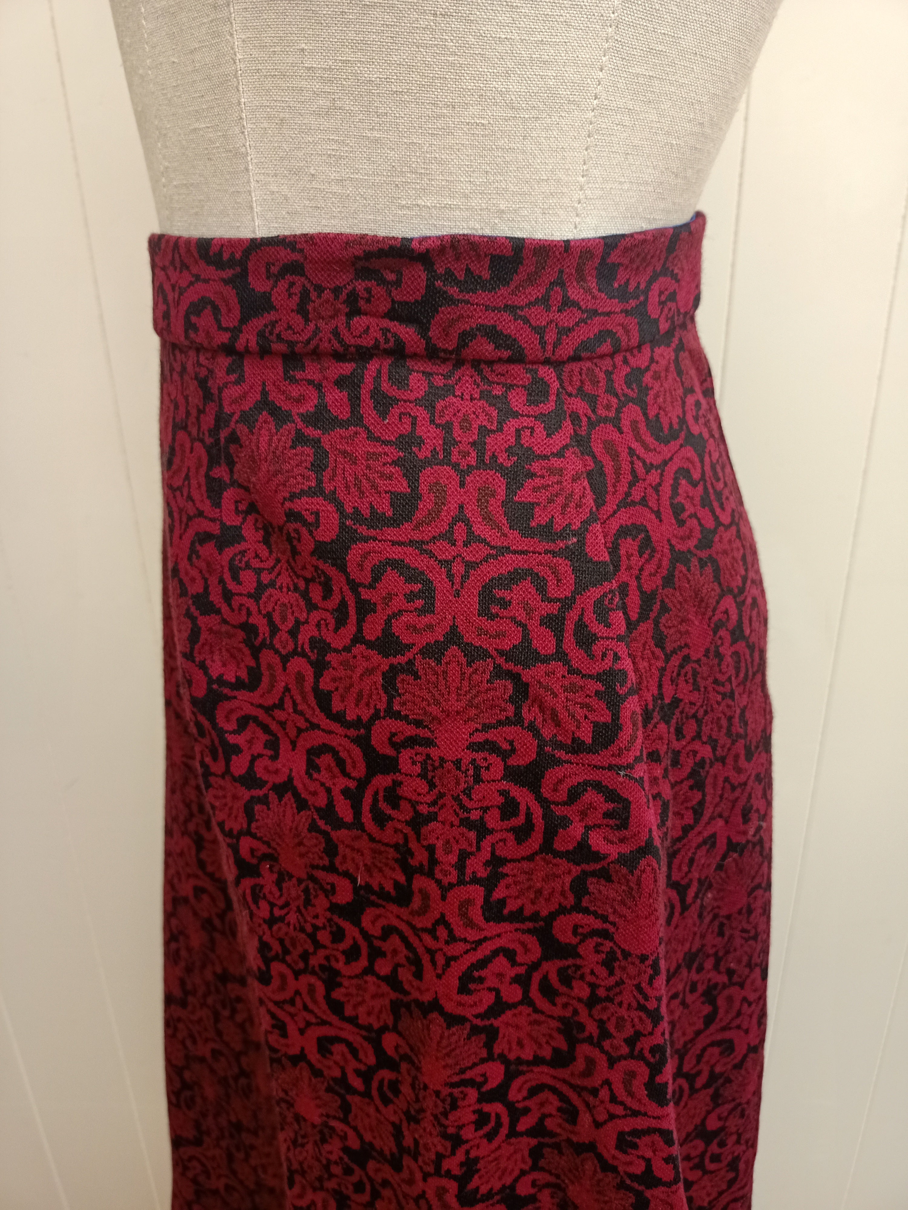 Vintage Damask Knit Skirt