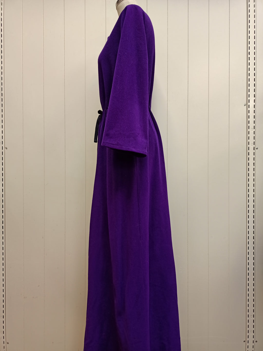 Vintage Purple Fleece Maxi Dress