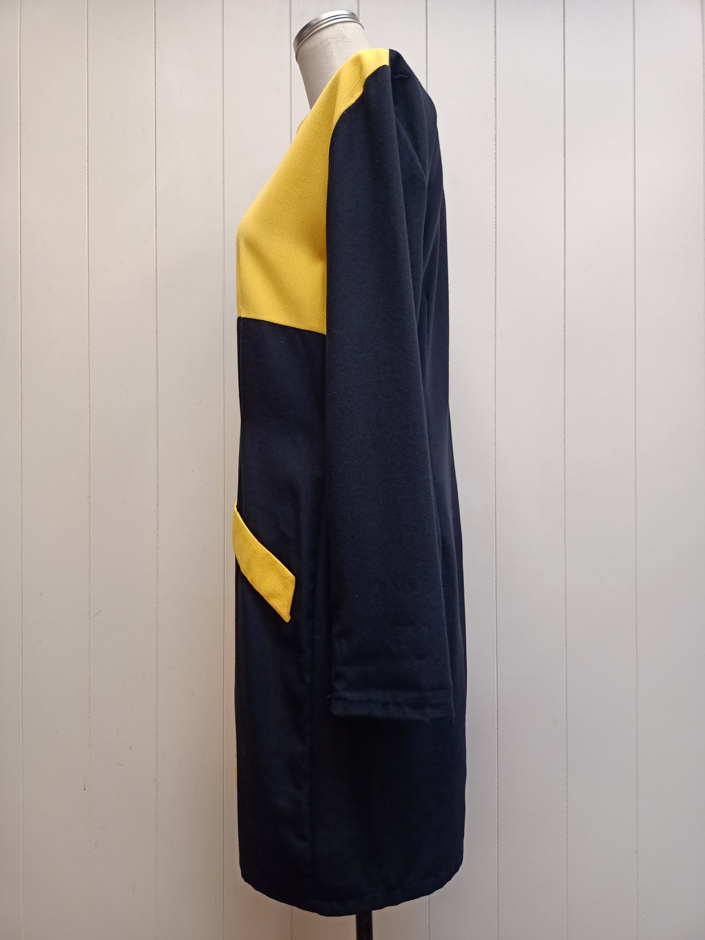 Vintage Paris Blues Colour Block Dress
