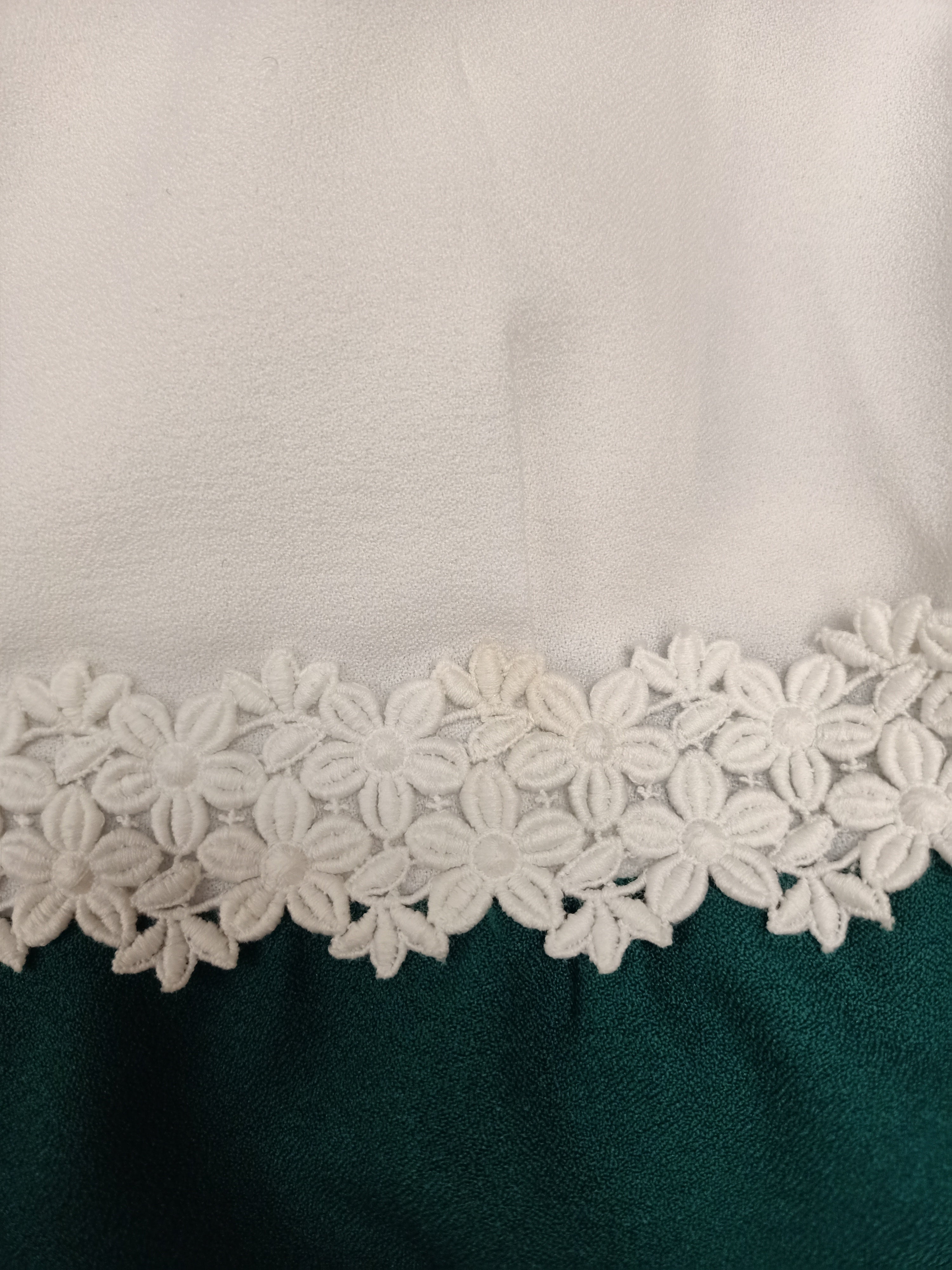 Vintage White & Green Maxi Dress