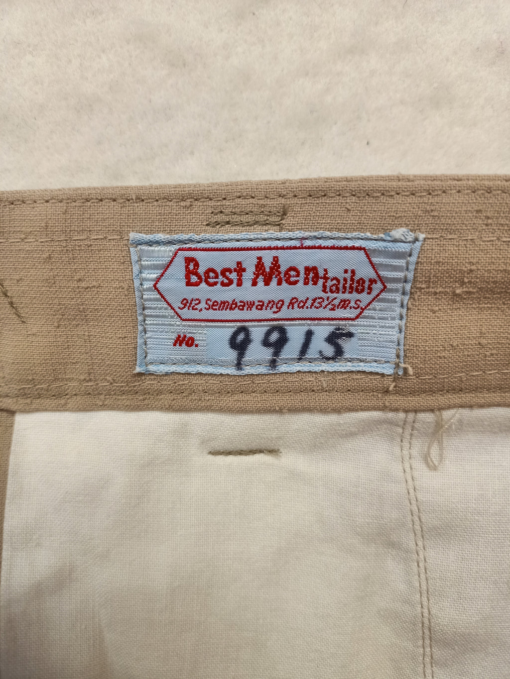 Vintage Mens Best Men Tailer Slub Pants