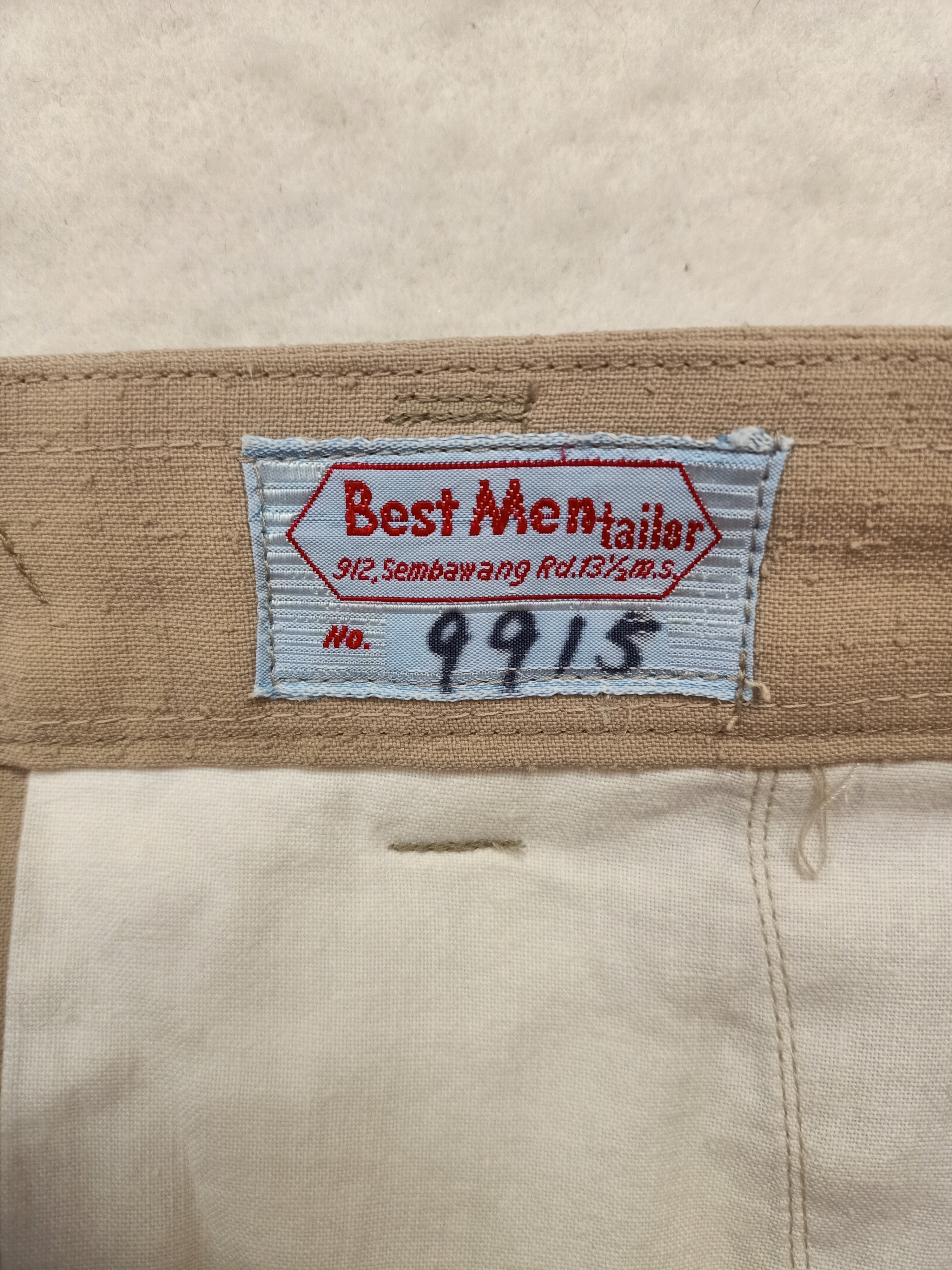 Vintage Mens Best Men Tailer Slub Pants