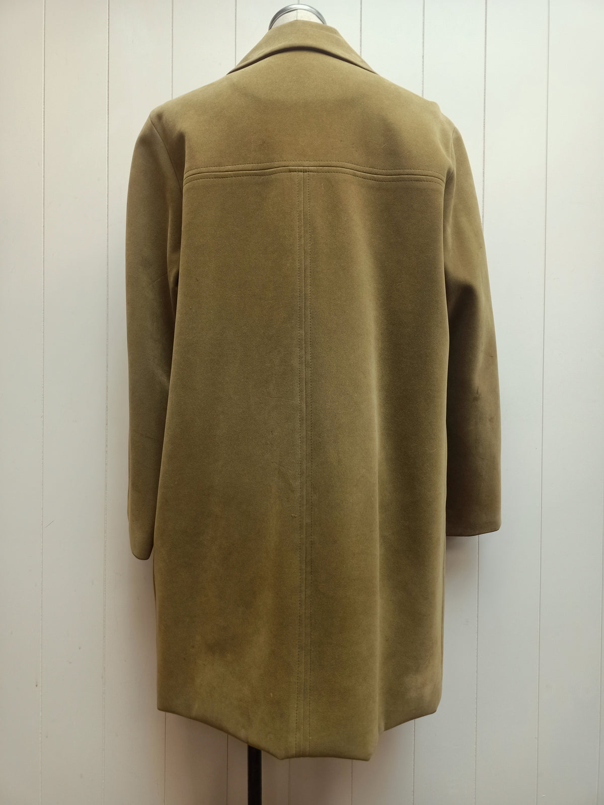 Vintage Wayfarer Green Faux Suede Coat