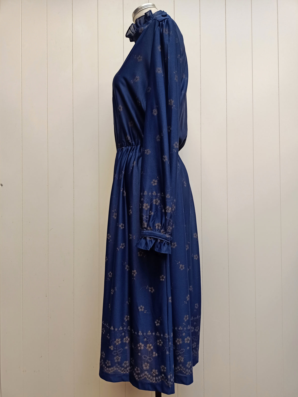 Vintage Bonds The Knitmaker Navy Floral Dress