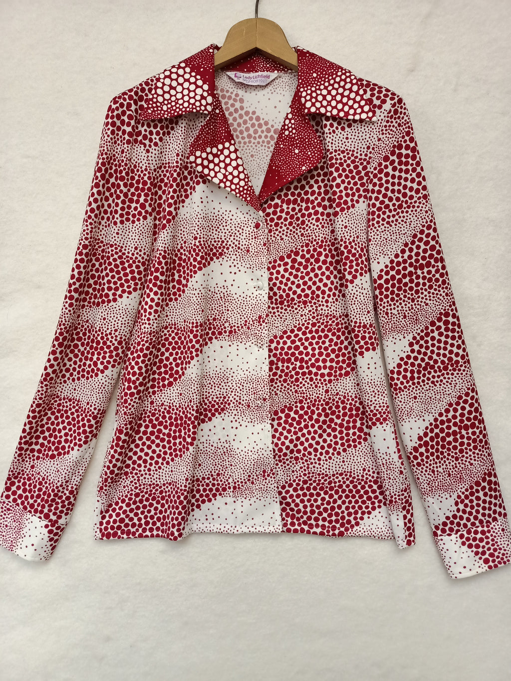 Vintage Lady Lichfield Polka Dot Illusion Shirt