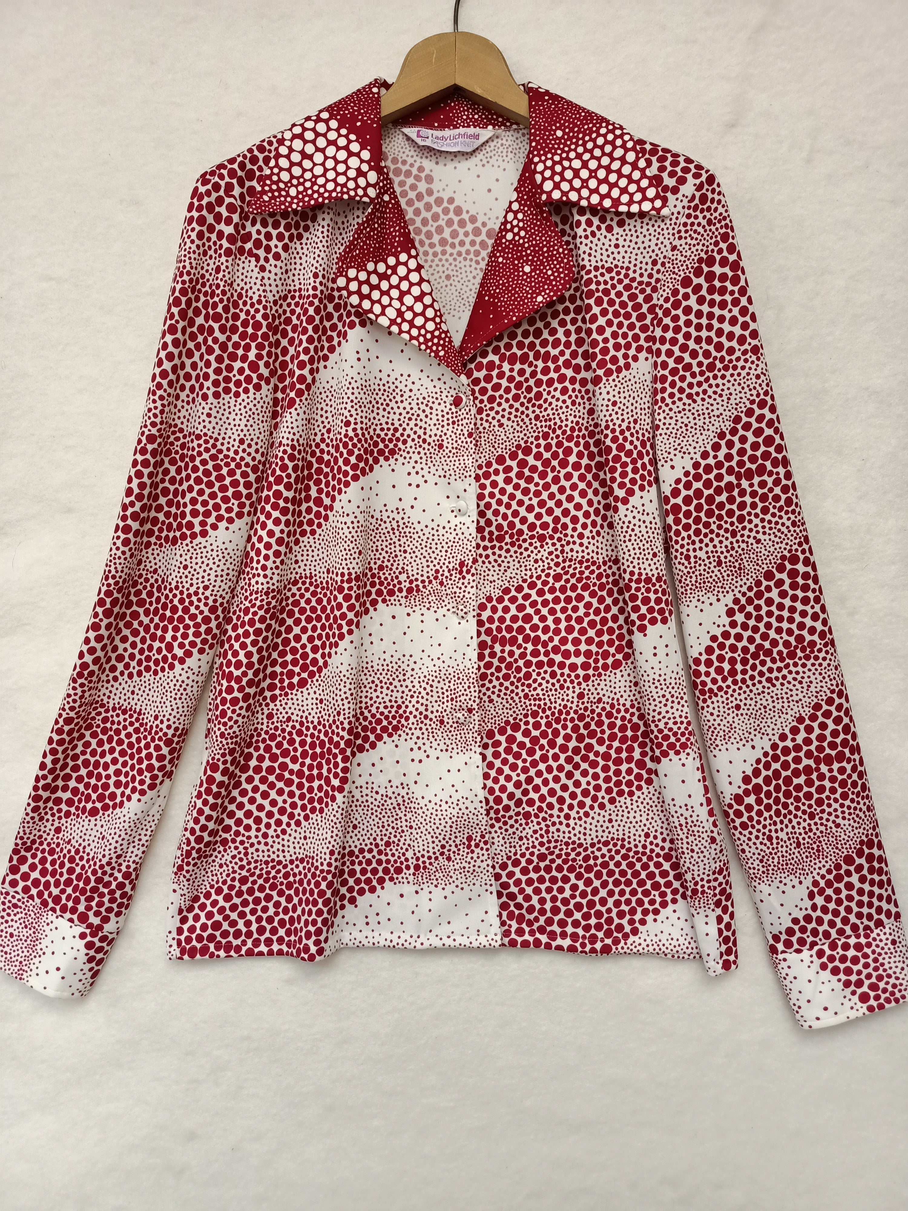Vintage Lady Lichfield Polka Dot Illusion Shirt
