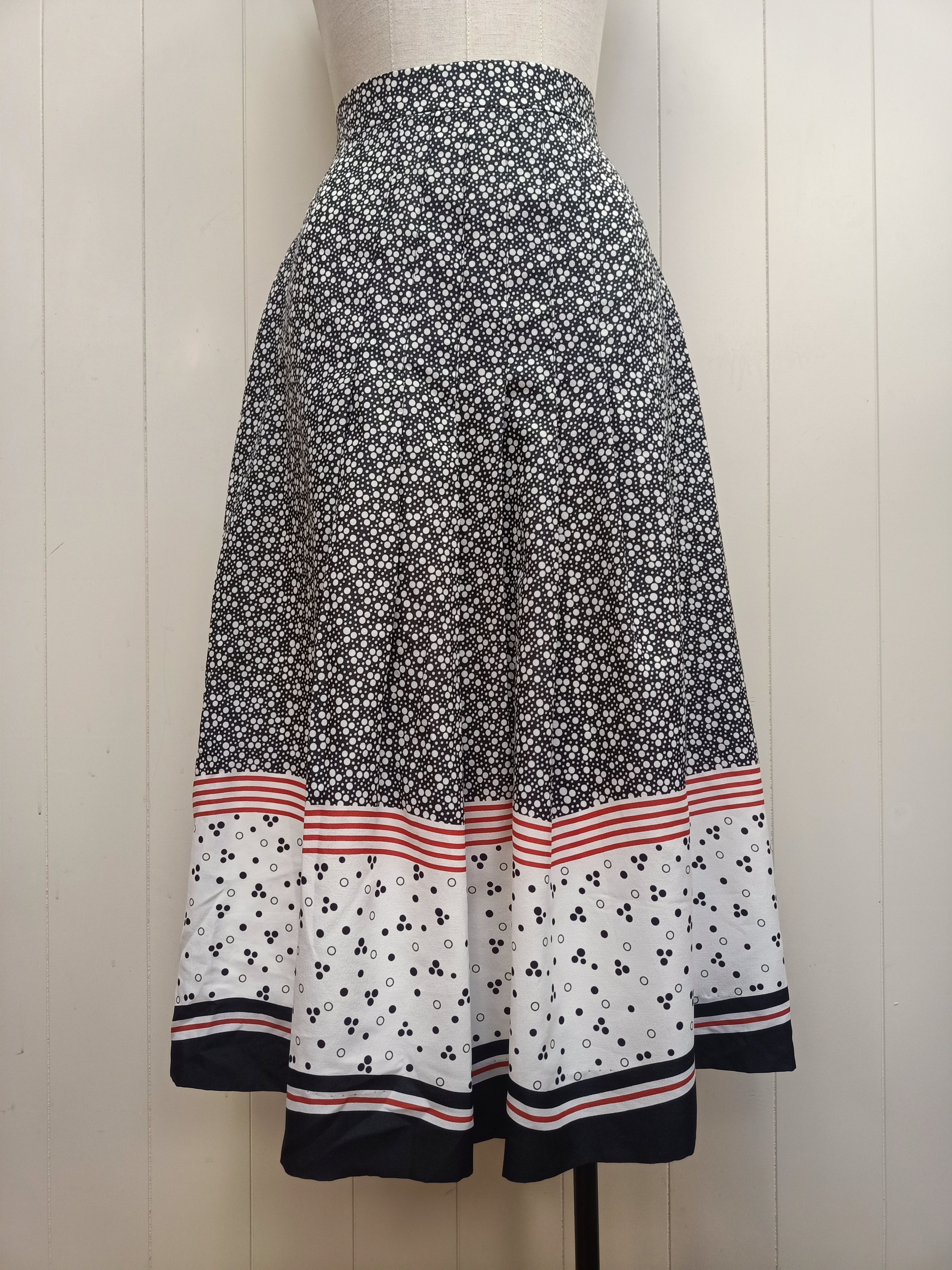 Vintage Up To Date Spotted Border Skirt