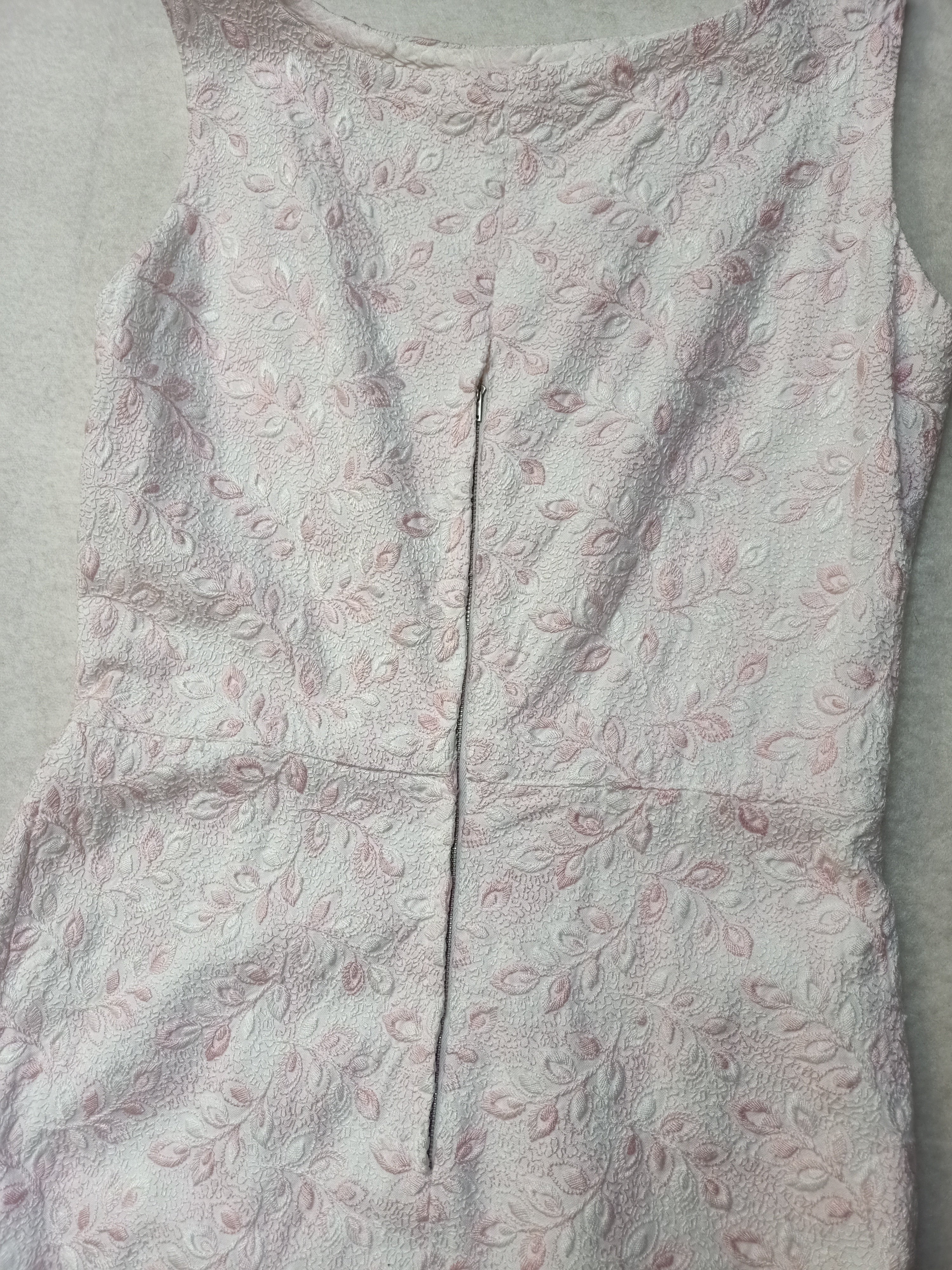 Vintage Pink Jacquard Dress