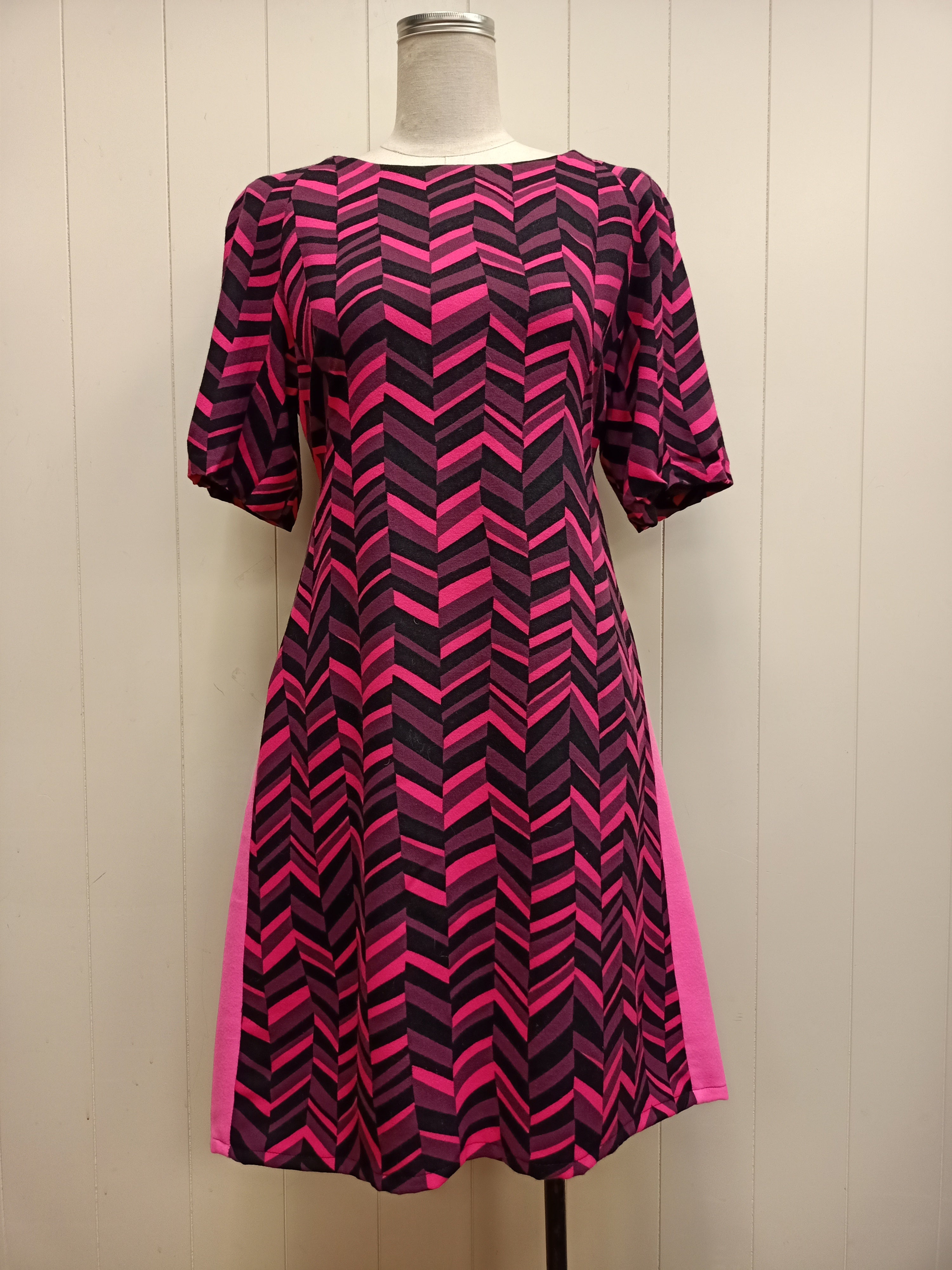 Vintage Asymmetric Chevron Dress