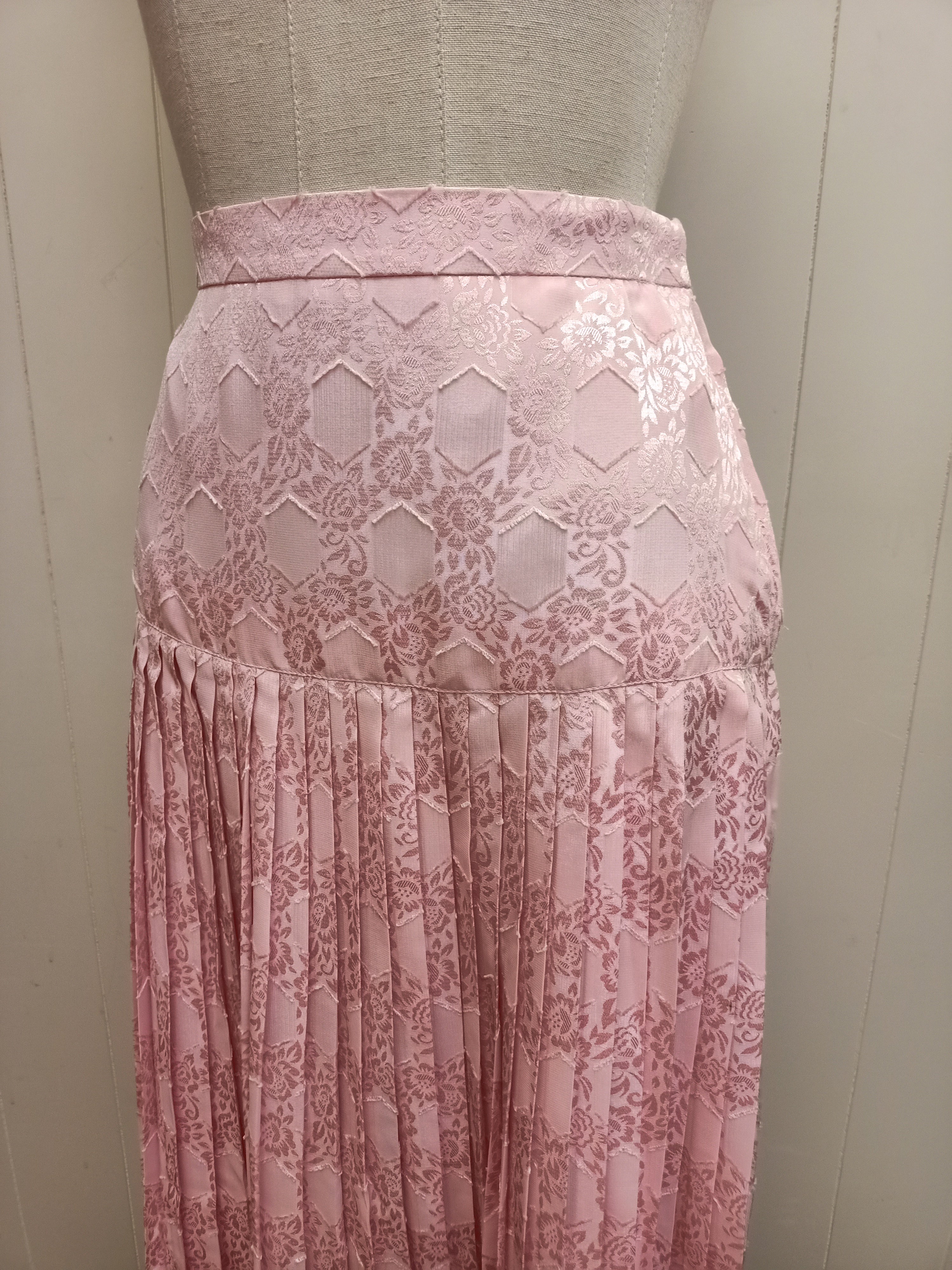 Vintage Pink Jacquard Satin Co-Ord Set