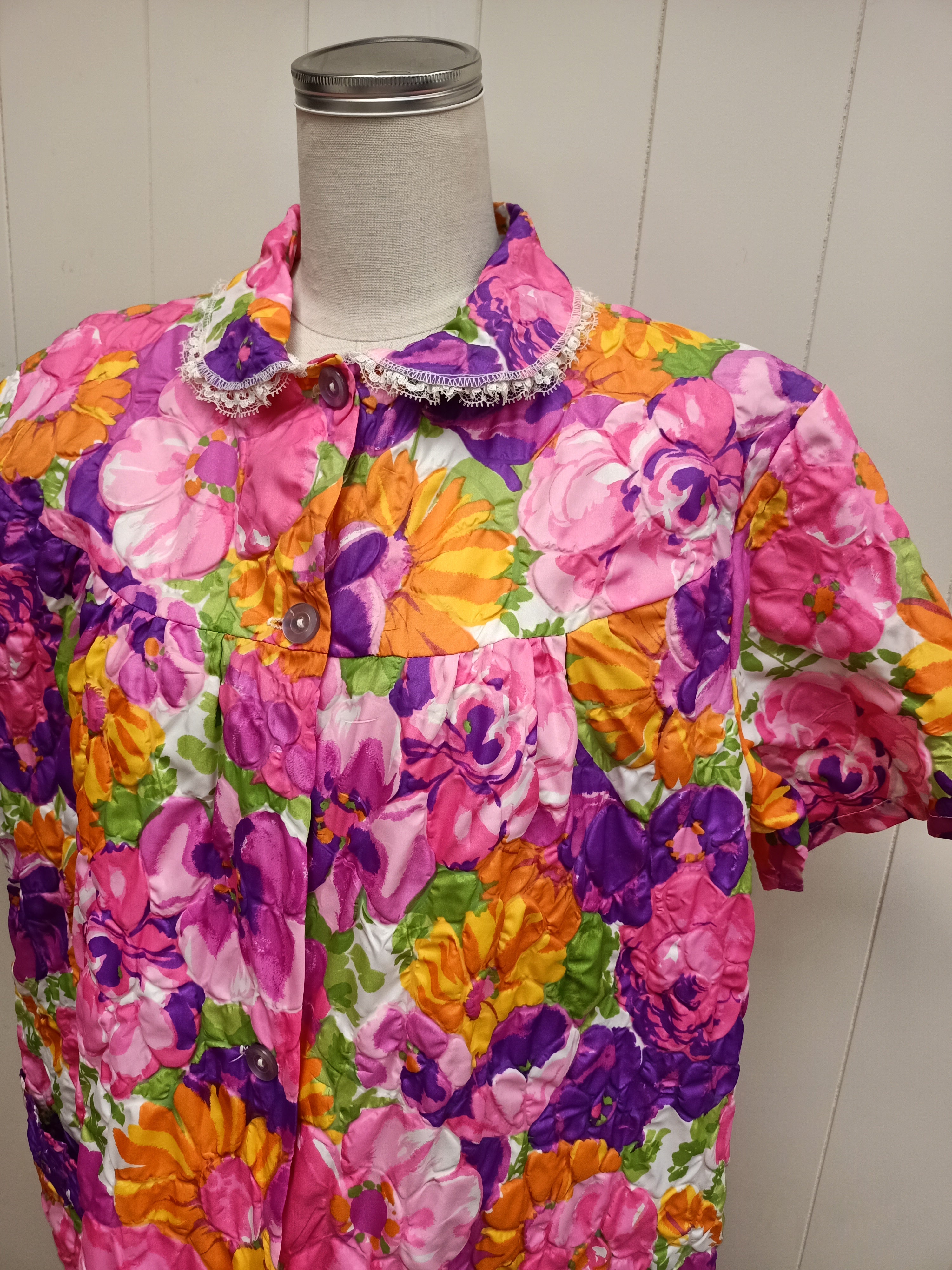 Vintage Puffed Short Sleeve Overcoat