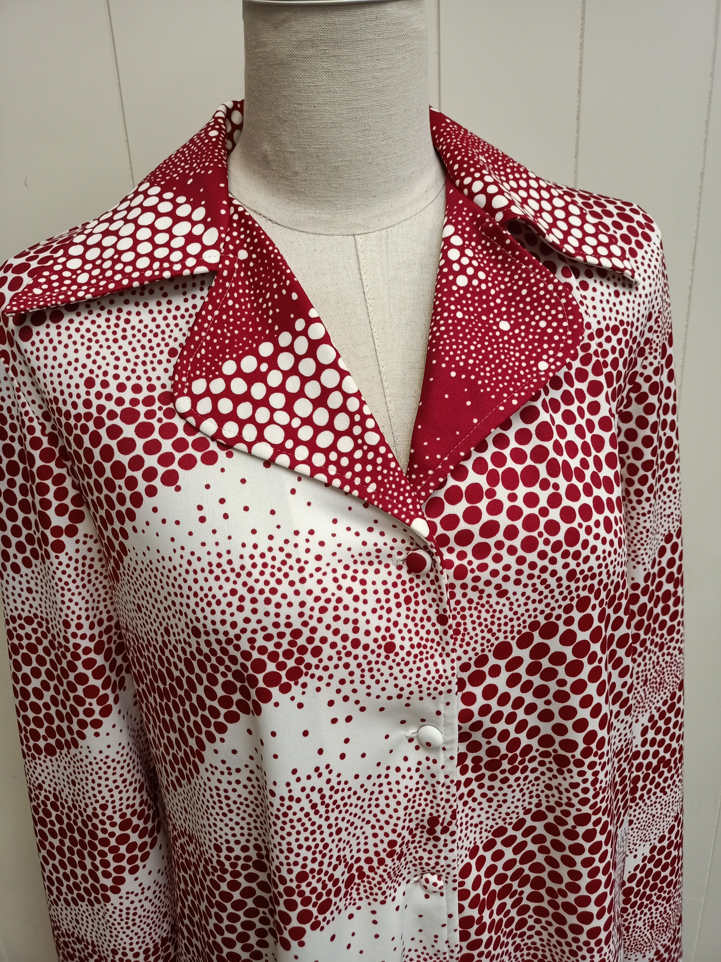 Vintage Lady Lichfield Polka Dot Illusion Shirt