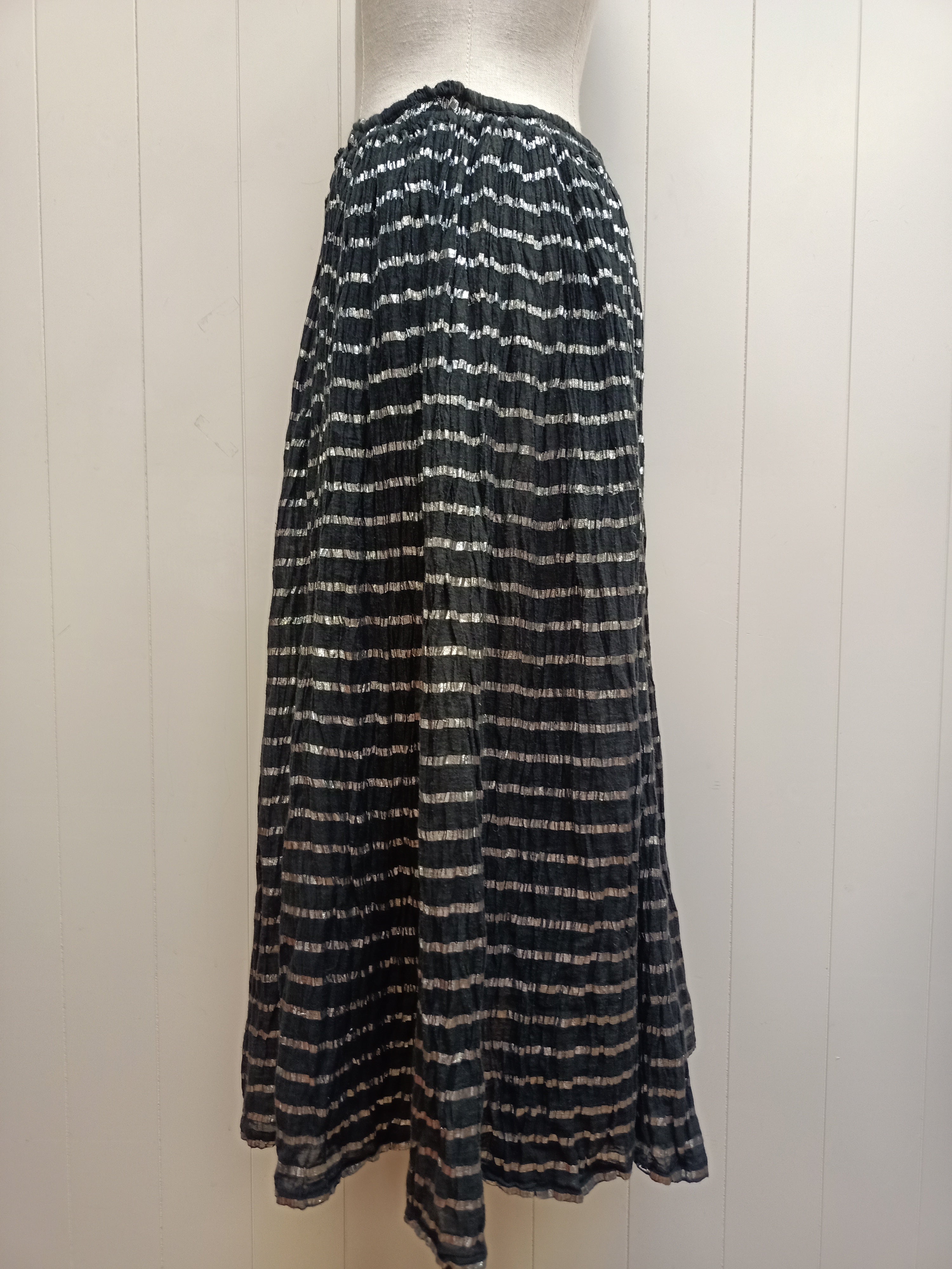 Vintage Silver Striped Skirt