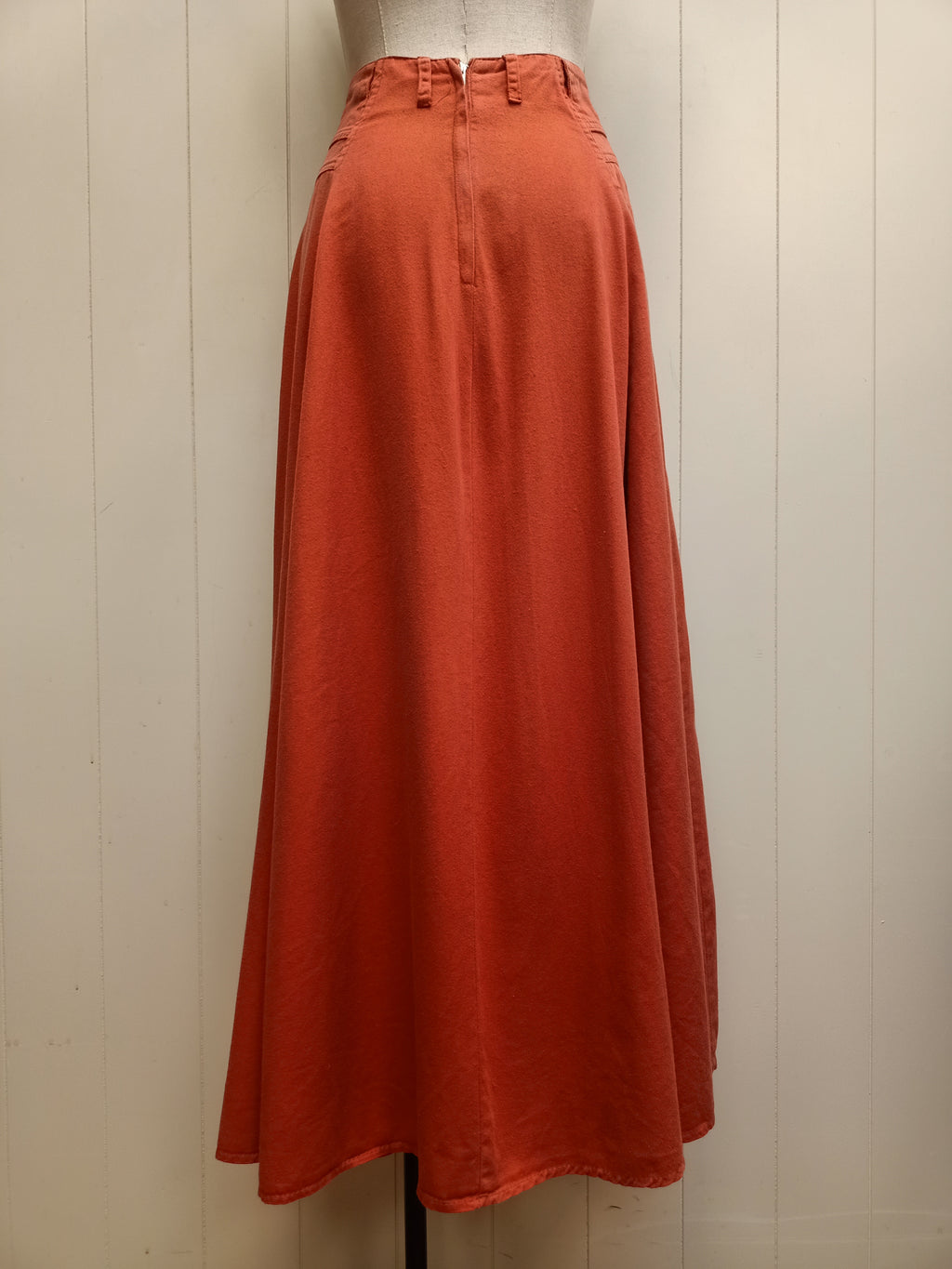 Vintage Maze Burnt Orange Skirt