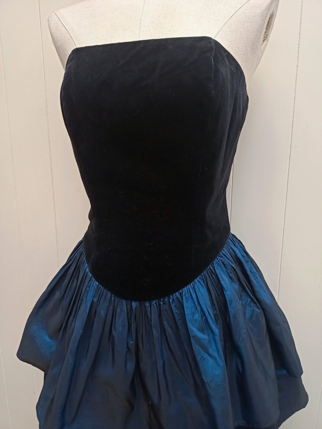 Vintage Richards Velvet & Taffeta Dress