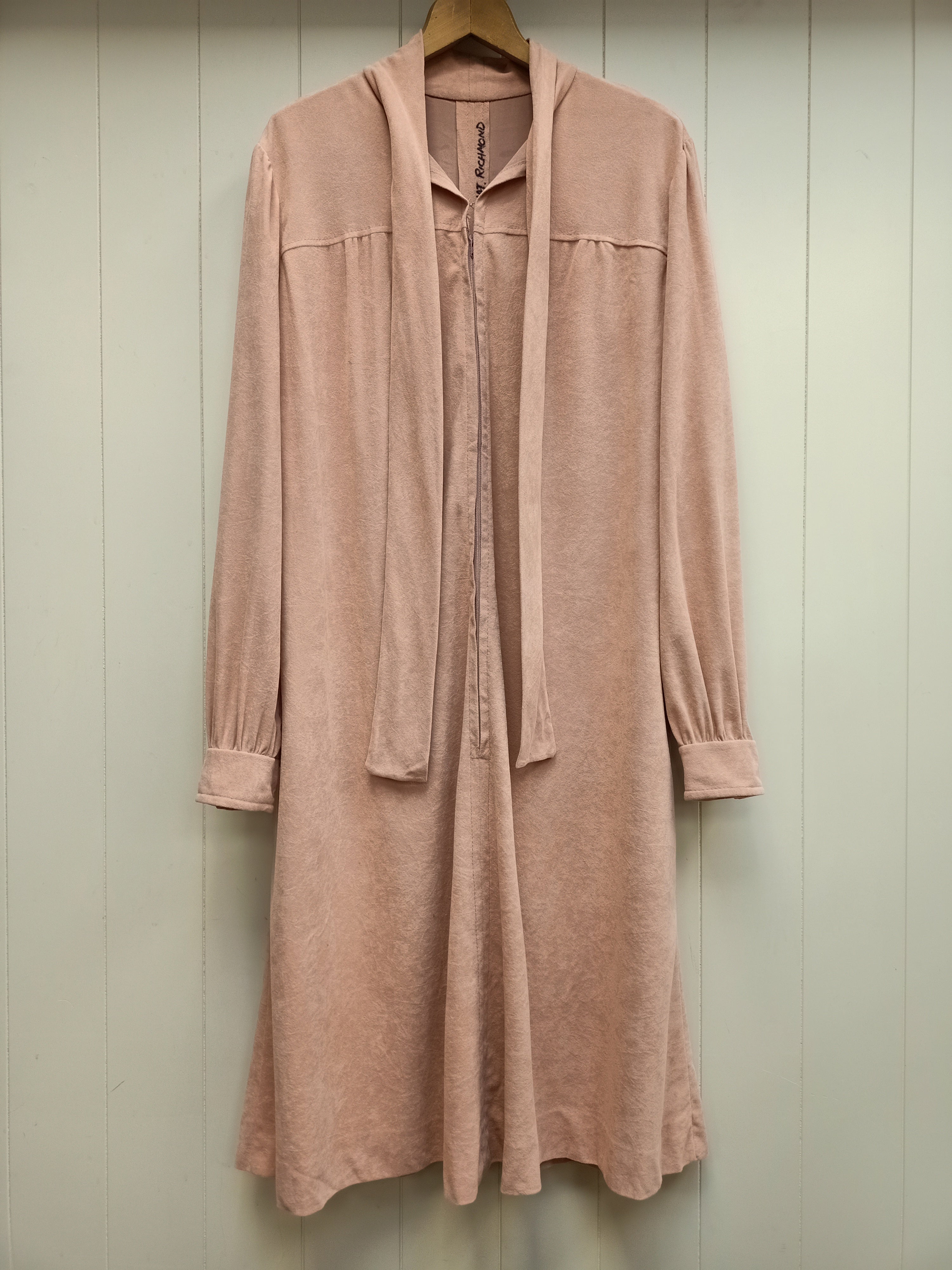 Vintage Sueded Pussycat Bow Dress