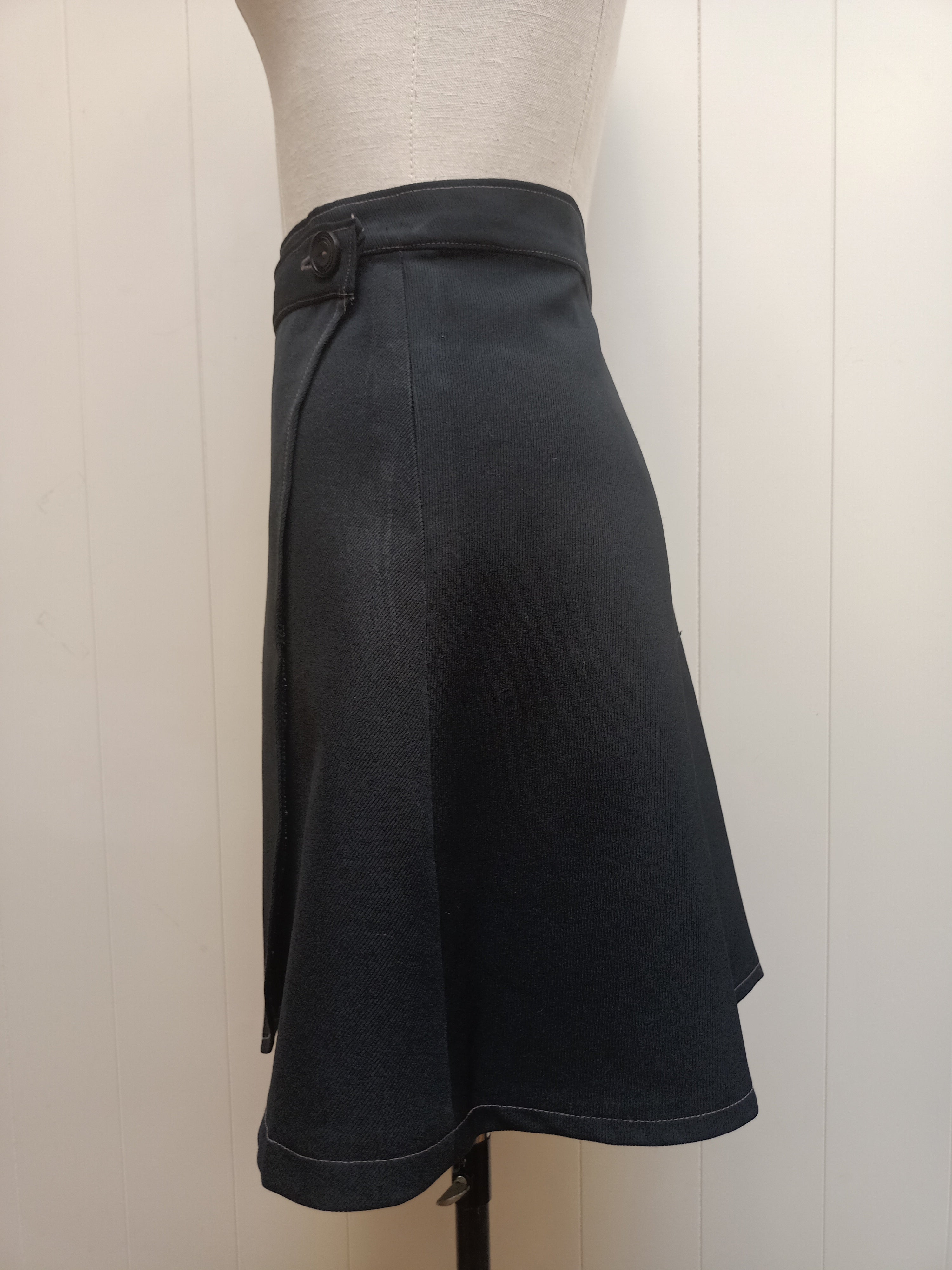 Vintage Wrap Mini Skirt