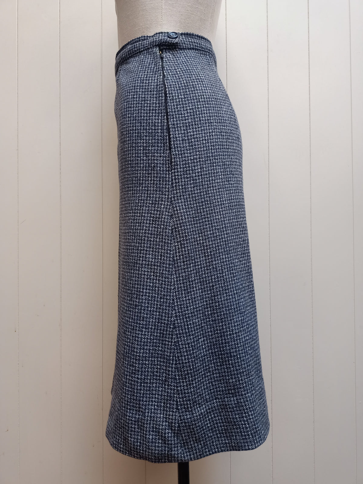 Vintage Tweed Herringbone Skirt