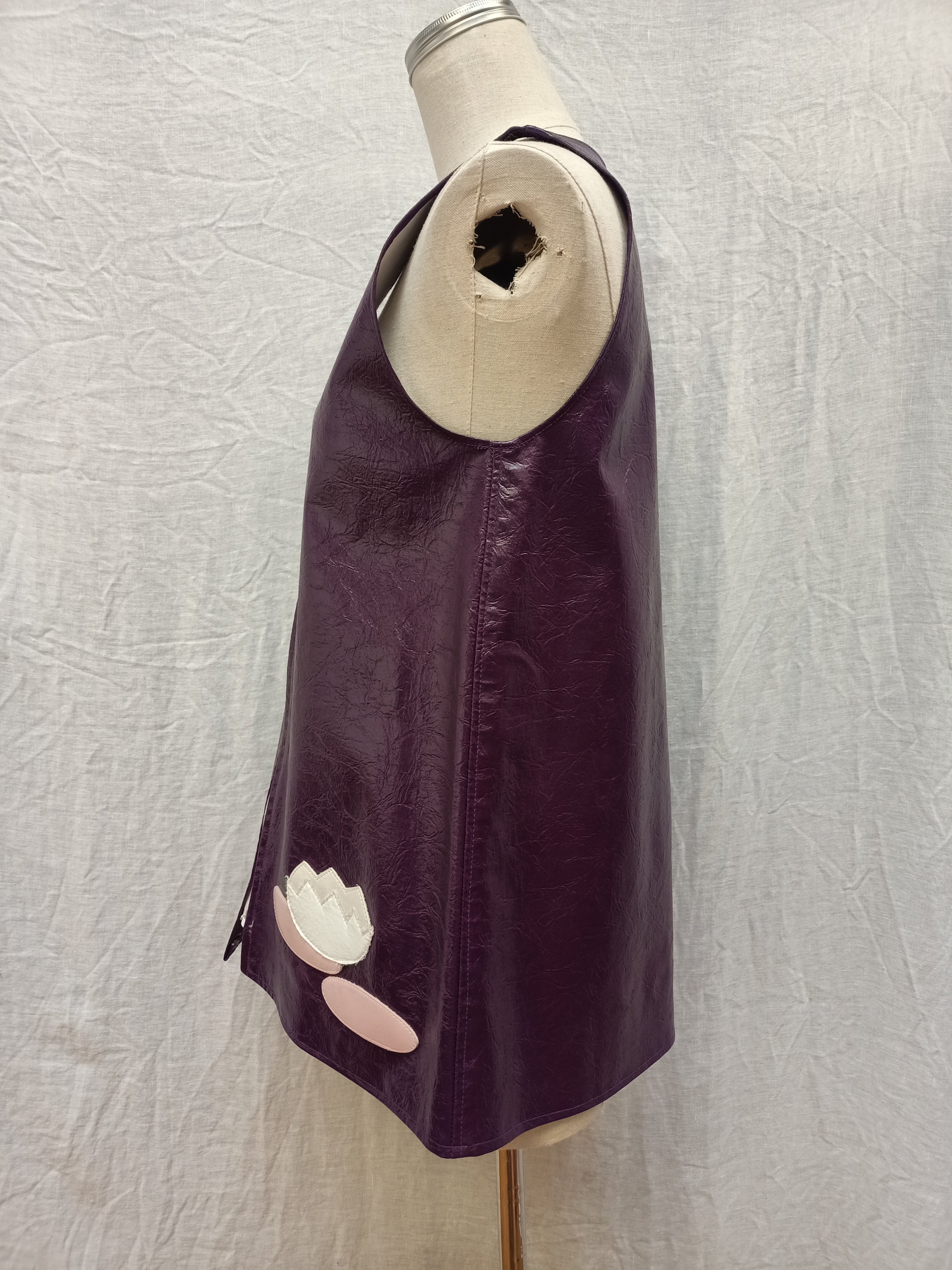 Purple Pleather Shirt