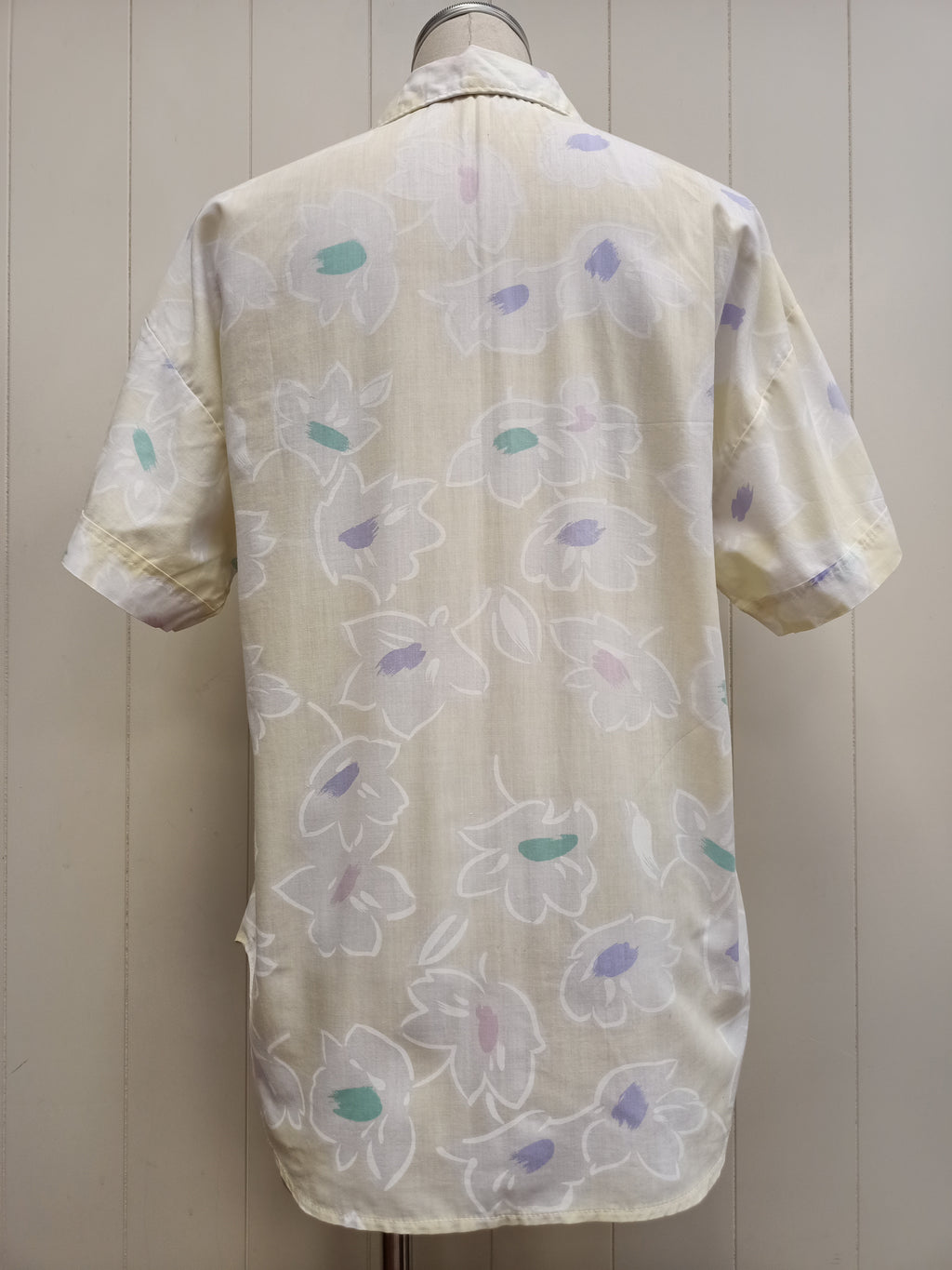 Vintage Yellow Abstract Floral Shirt