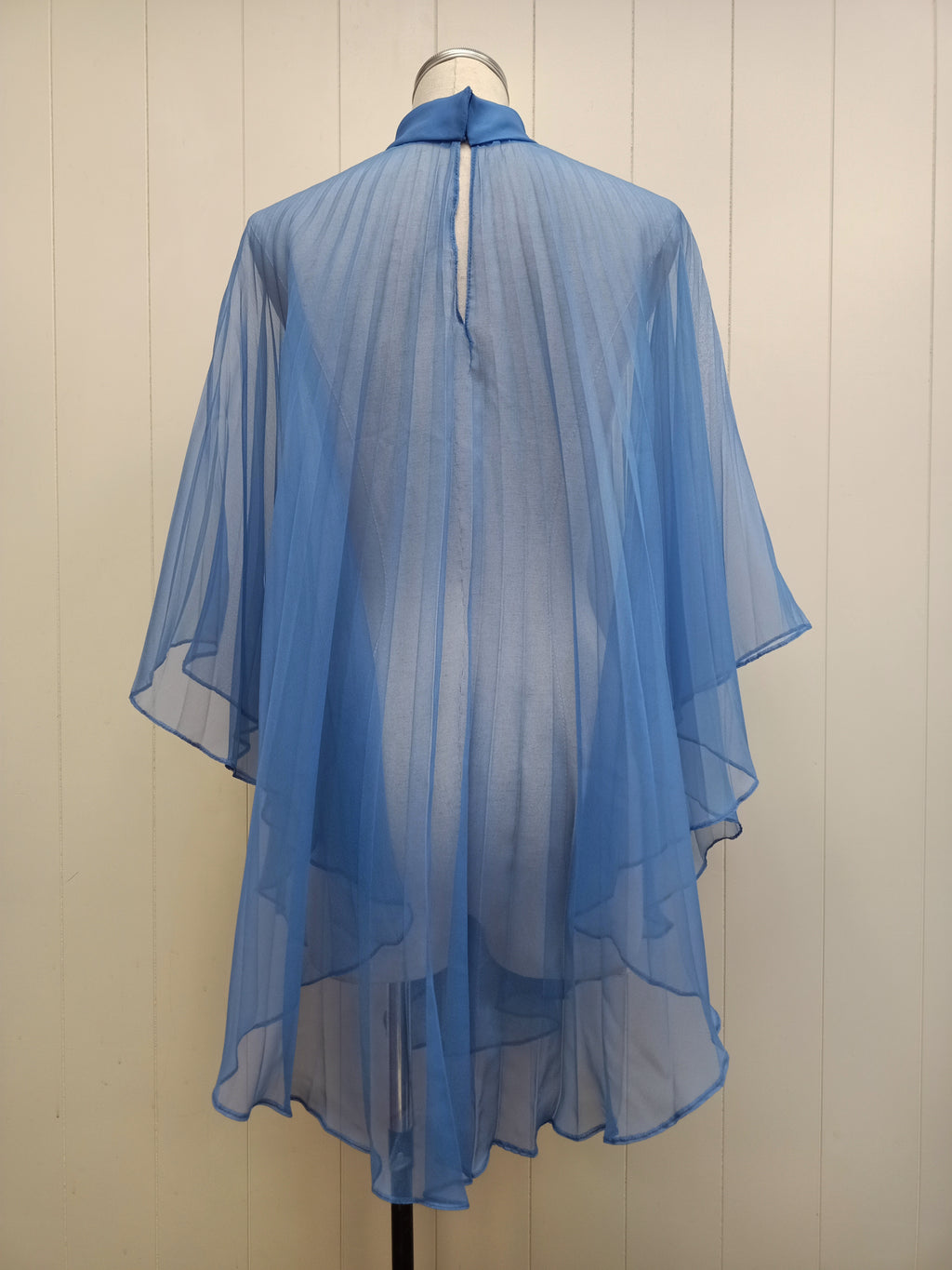 Vintage Pleated Chiffon Poncho