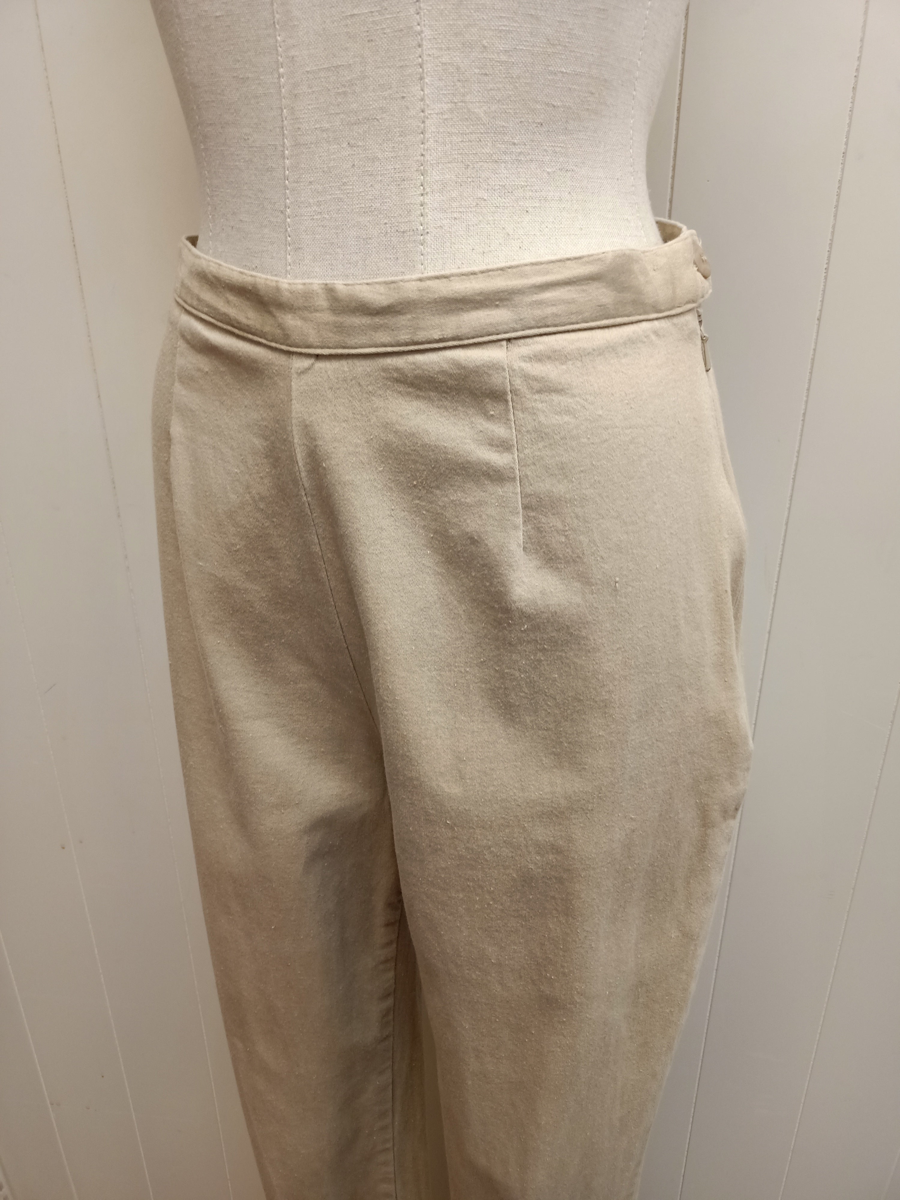 Retro Ezibuy Slub Cotton Pants
