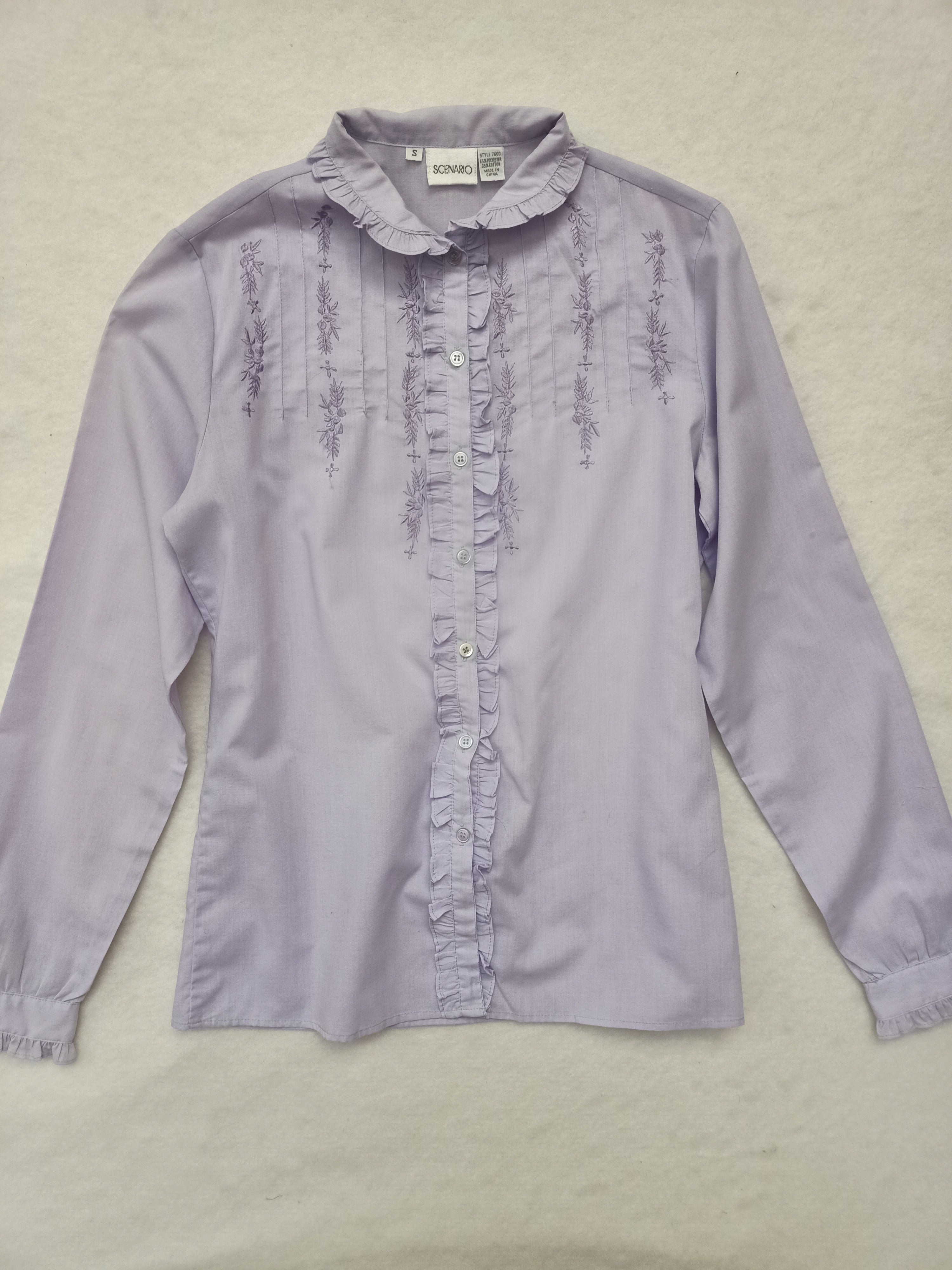 Vintage Scenario Embroidered Shirt