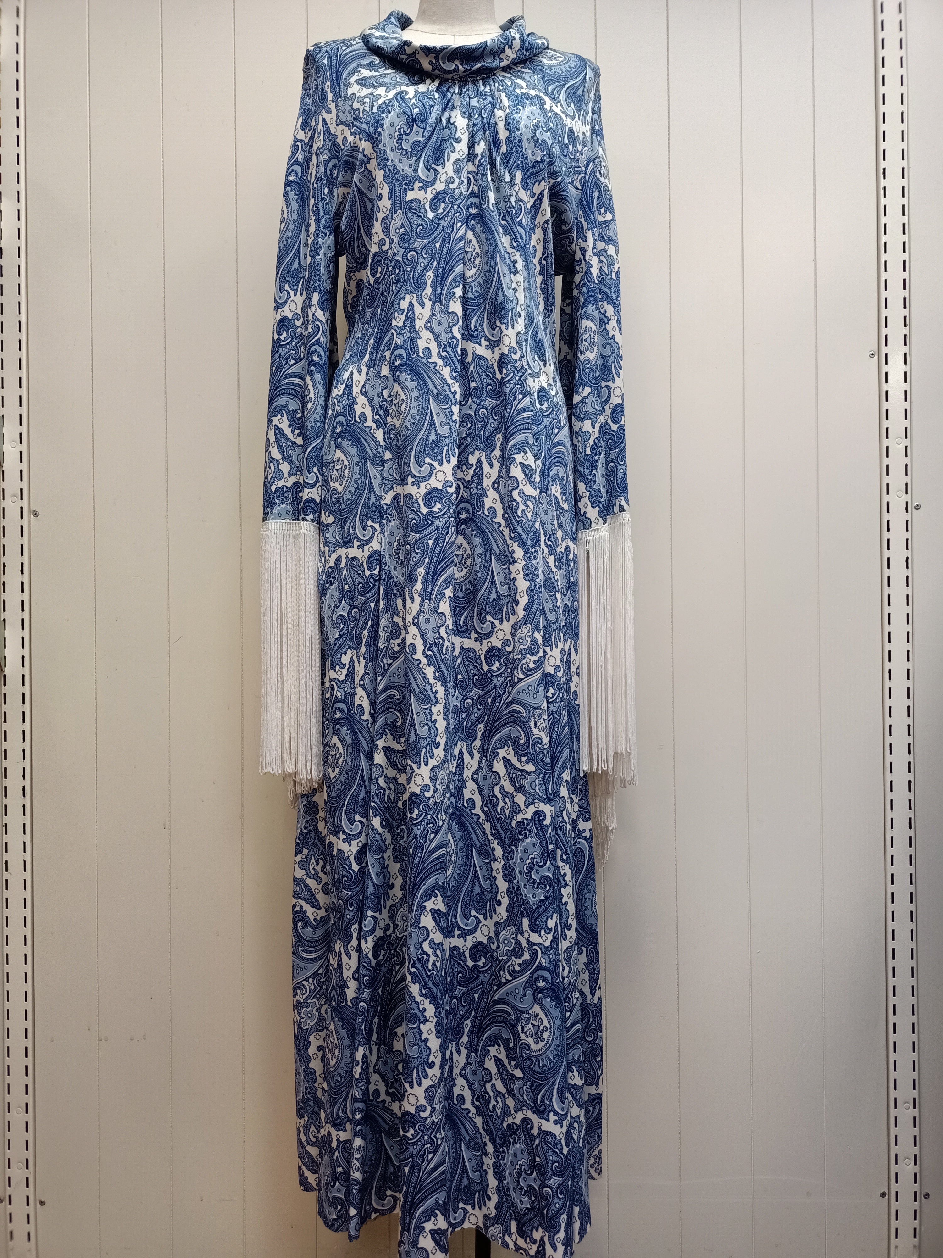 Vintage Gainsborough Paisley Fringe Maxi Dress