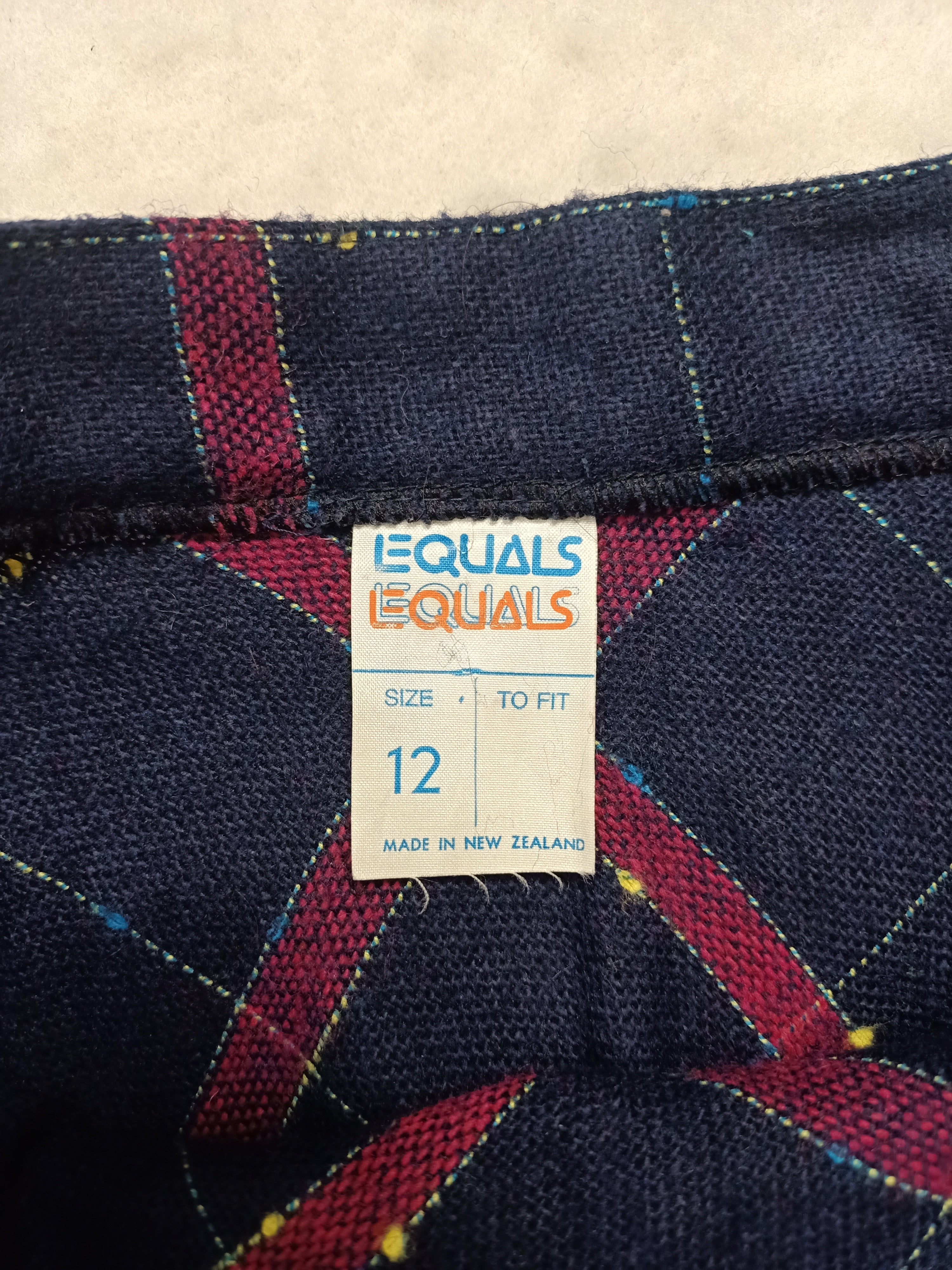 Vintage Equals Navy & Pink Plaid Skirt
