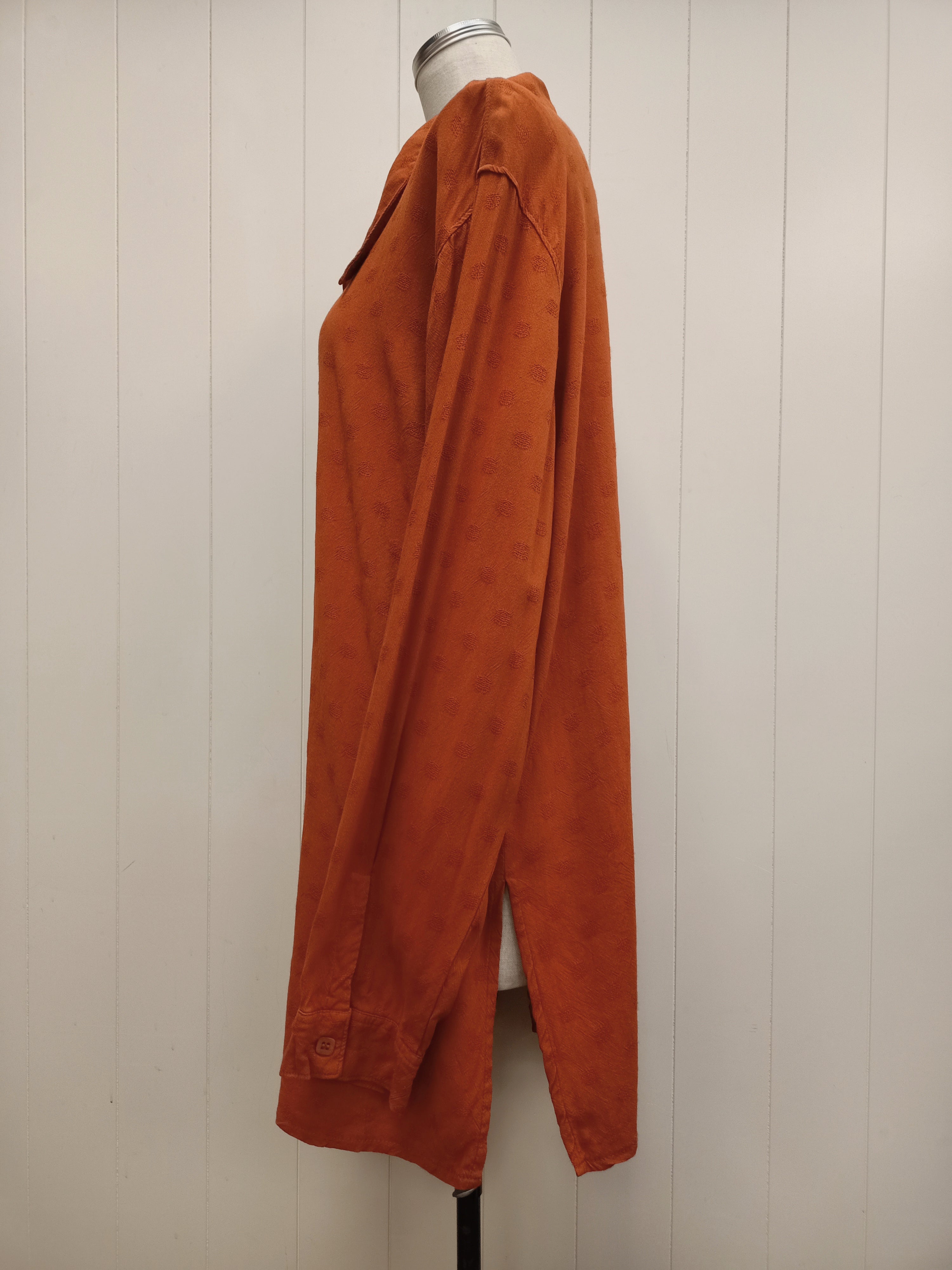 Vintage Orange Button Up Shirt