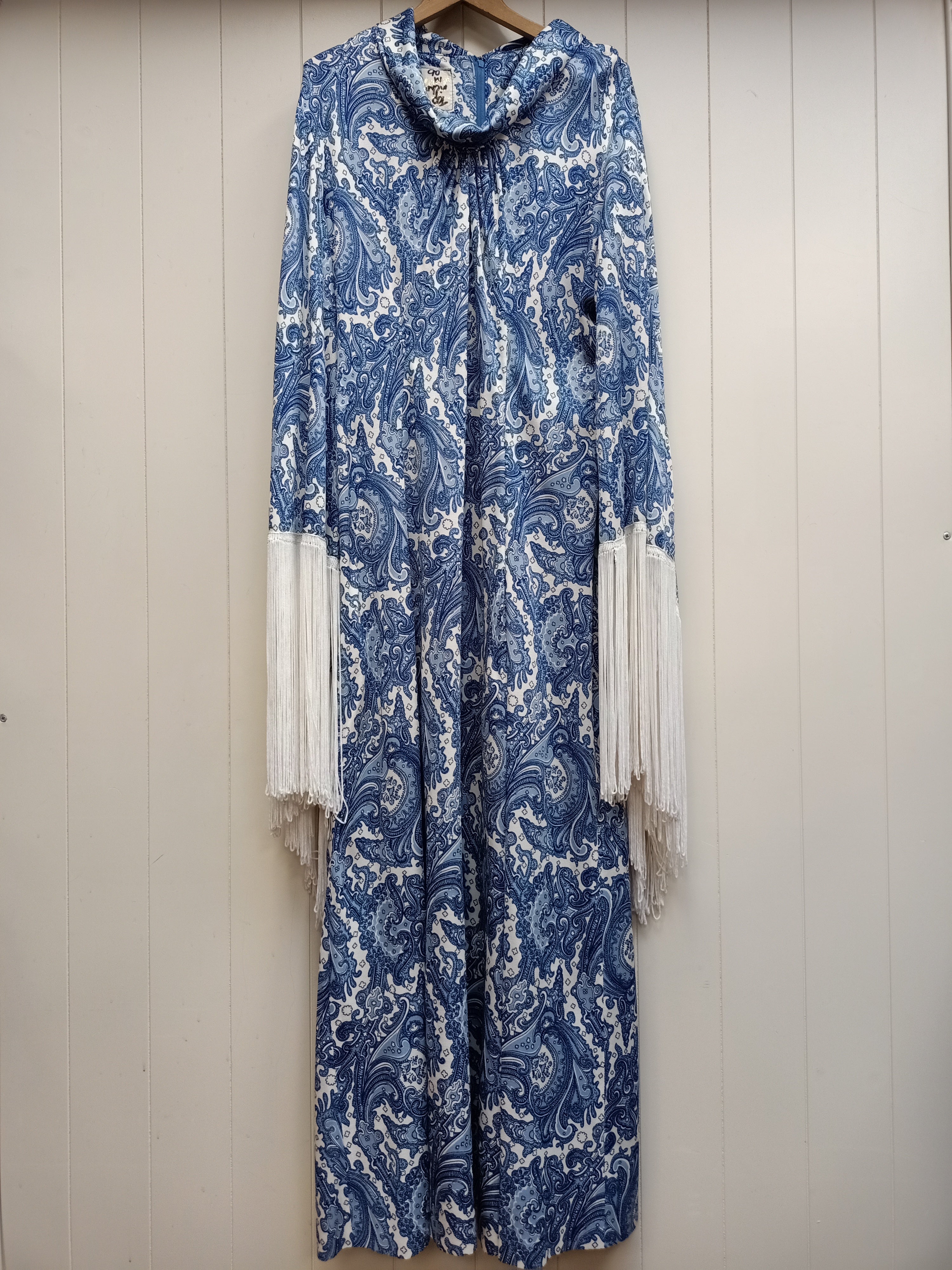 Vintage Gainsborough Paisley Fringe Maxi Dress