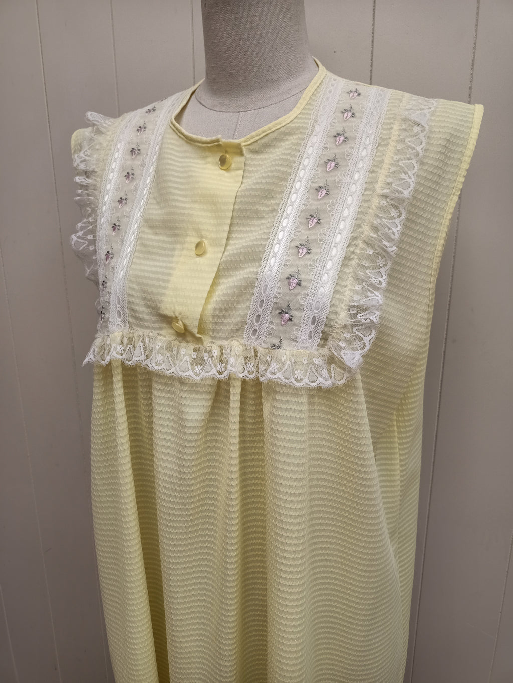Vintage Yellow Striped Nightie