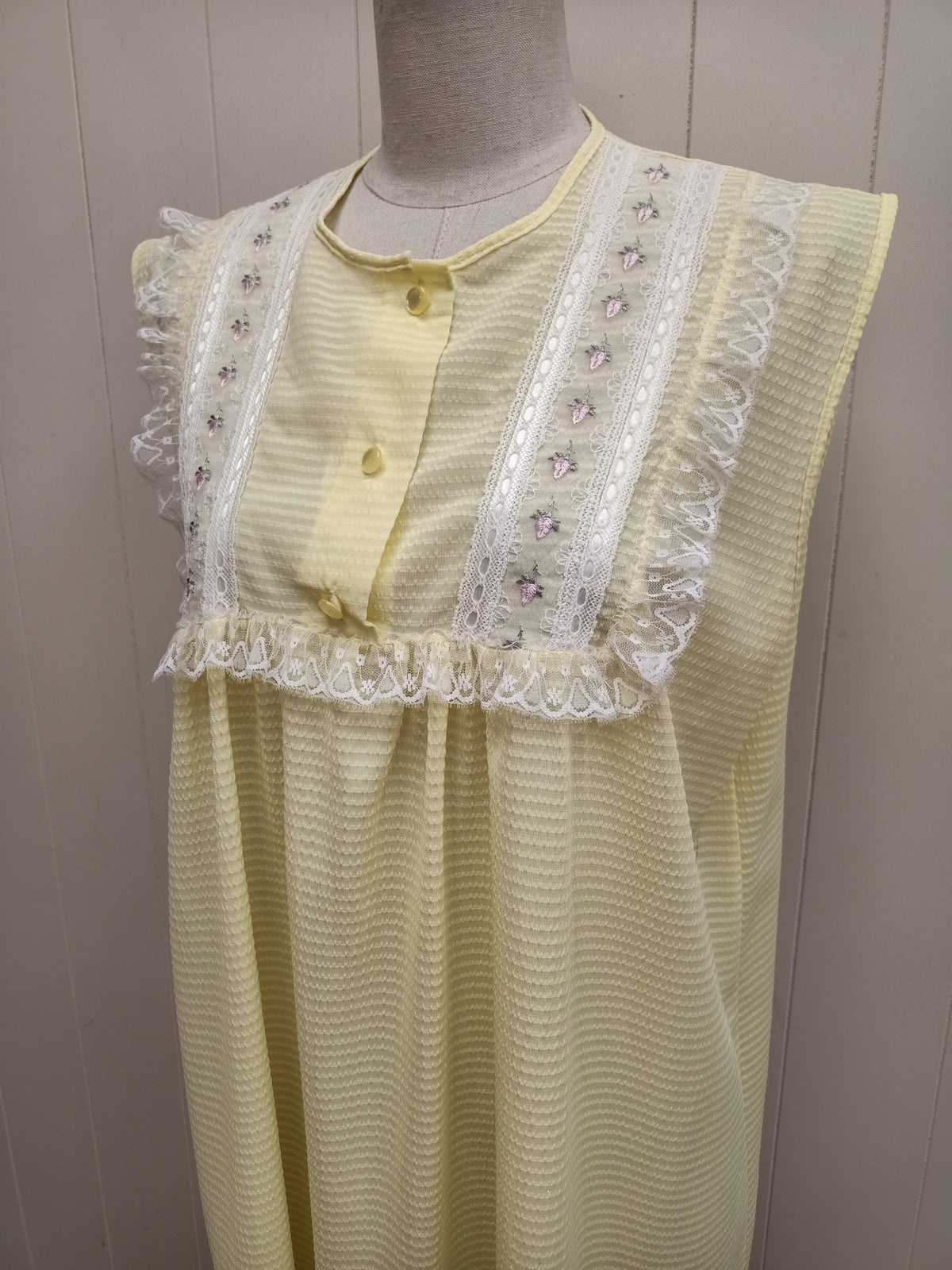 Vintage Yellow Striped Nightie