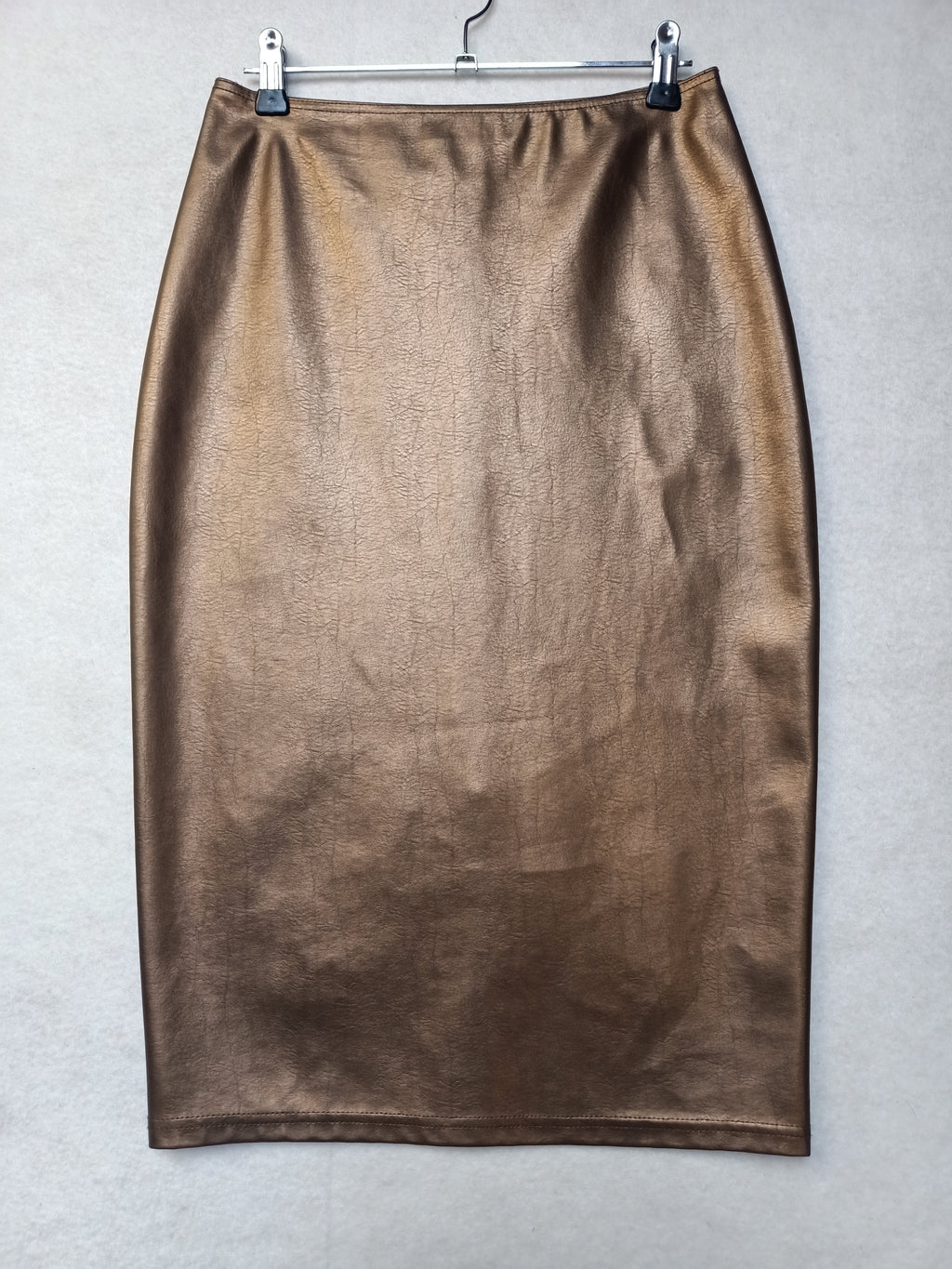 David Pond Faux Leather Skirt