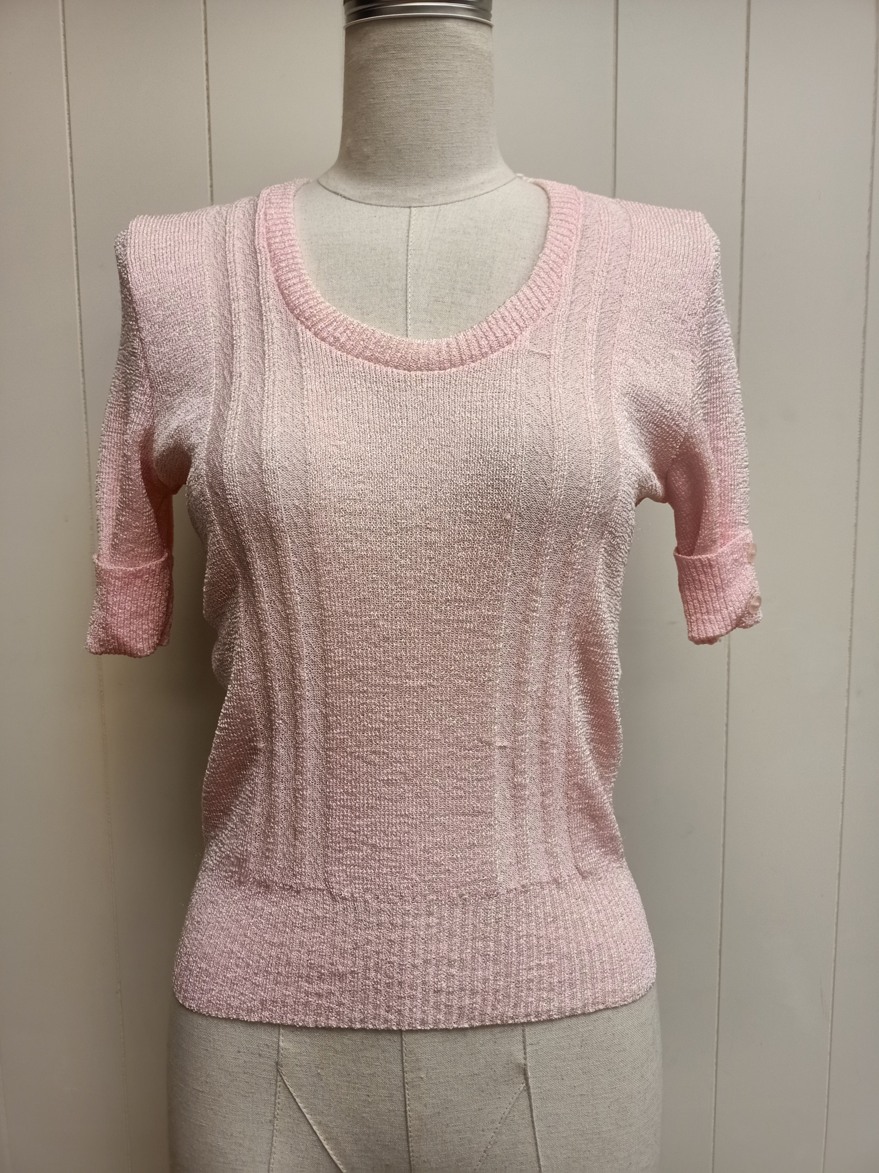 Vintage Pale Pink Knit Shirt