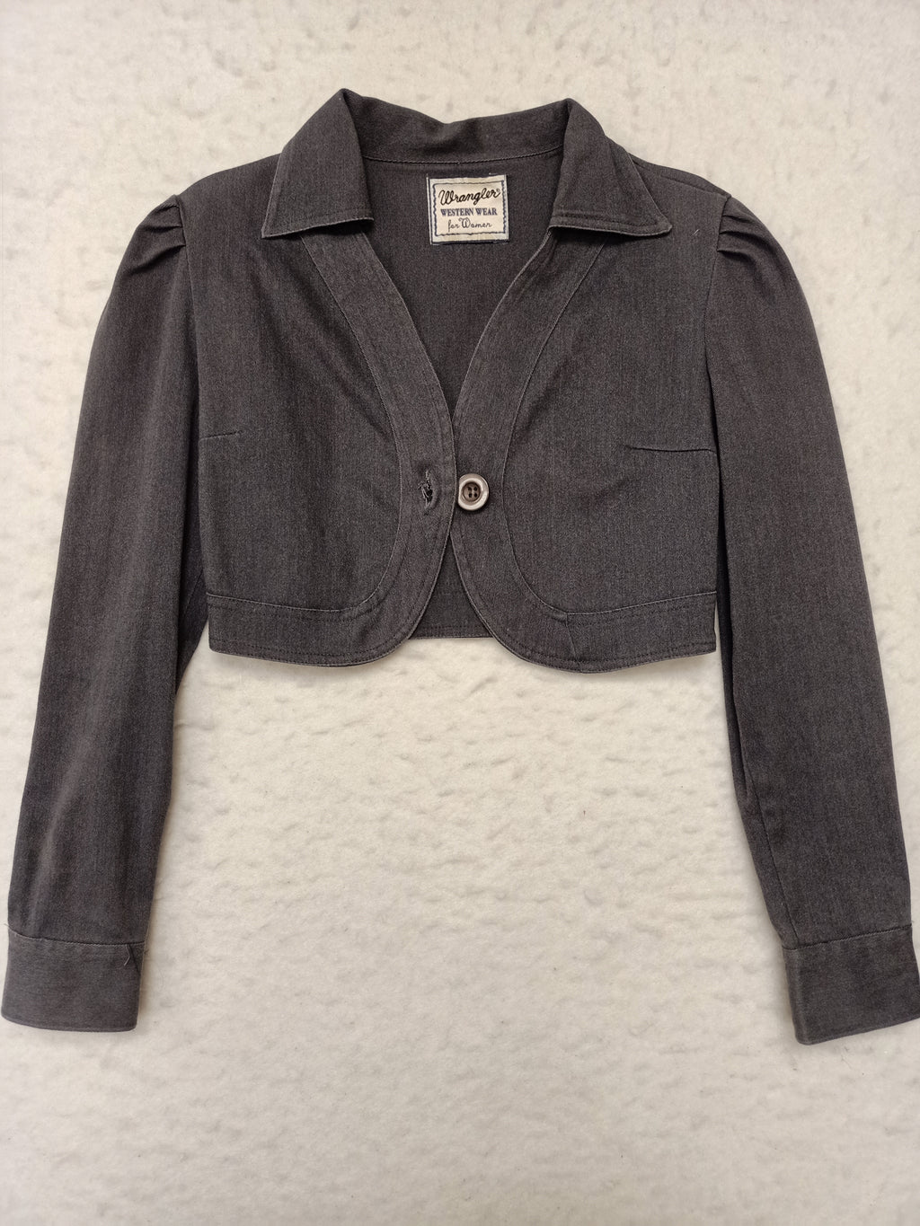 Vintage Wrangler Cropped Grey Jacket