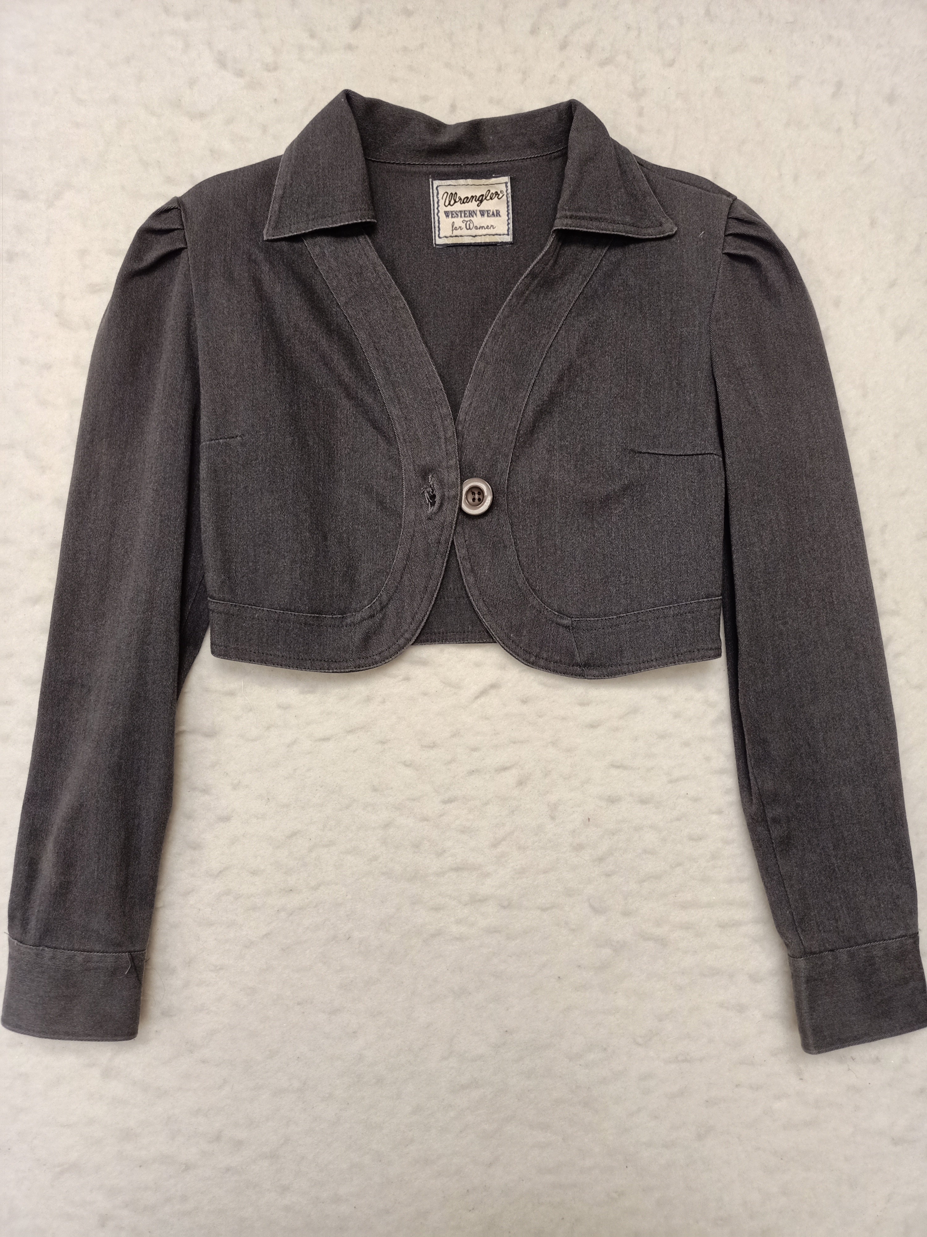 Vintage Wrangler Cropped Grey Jacket