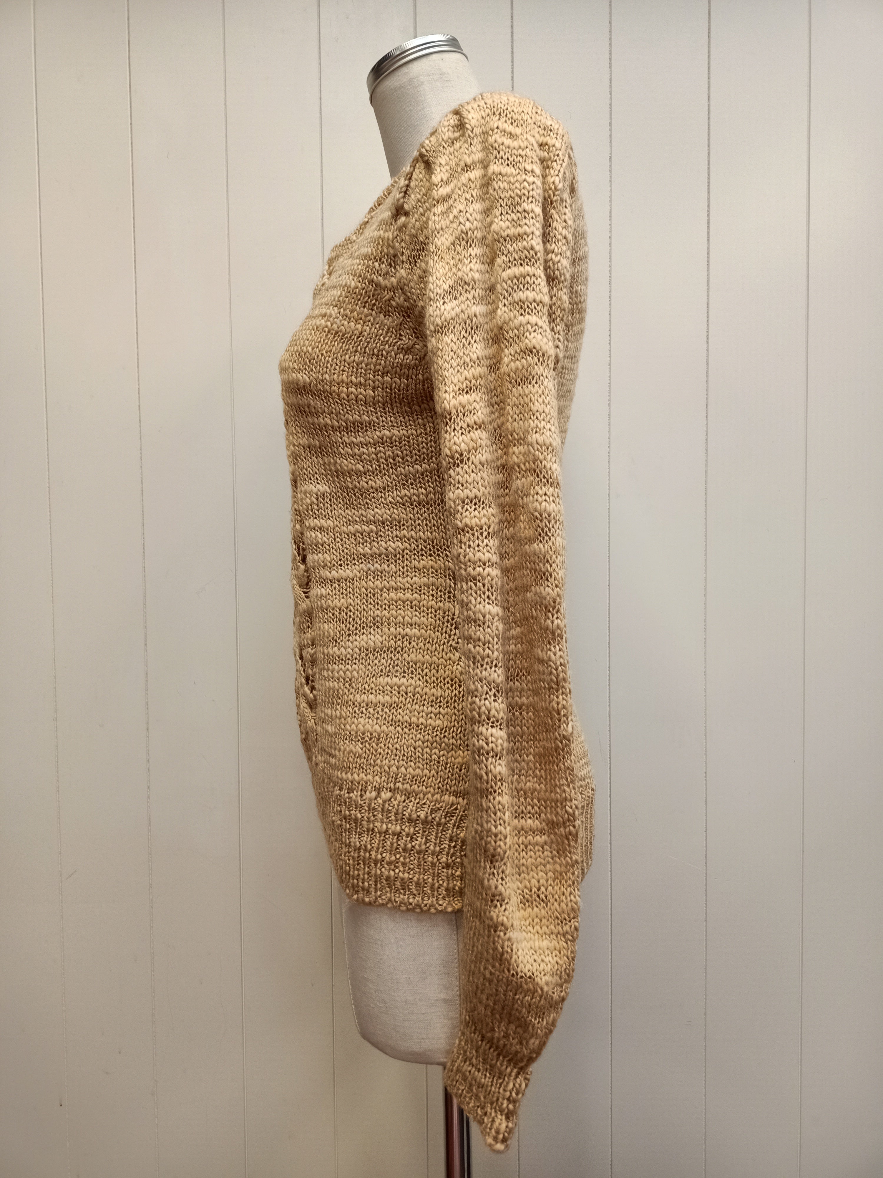 Vintage Slub Cable Knit Sweater