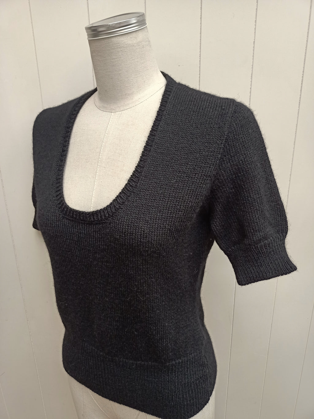 Vintage Black Knit Shirt