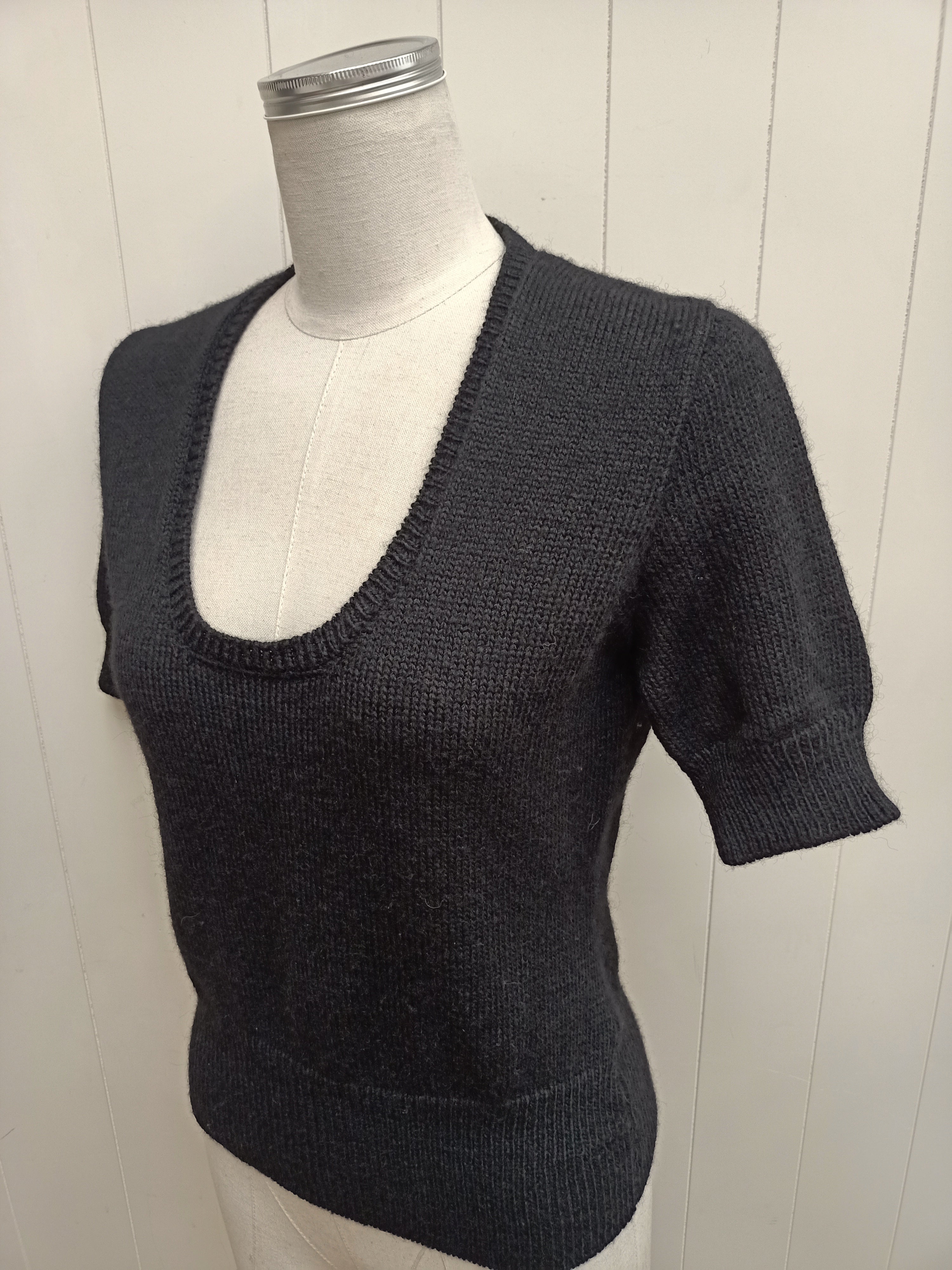 Vintage Black Knit Shirt