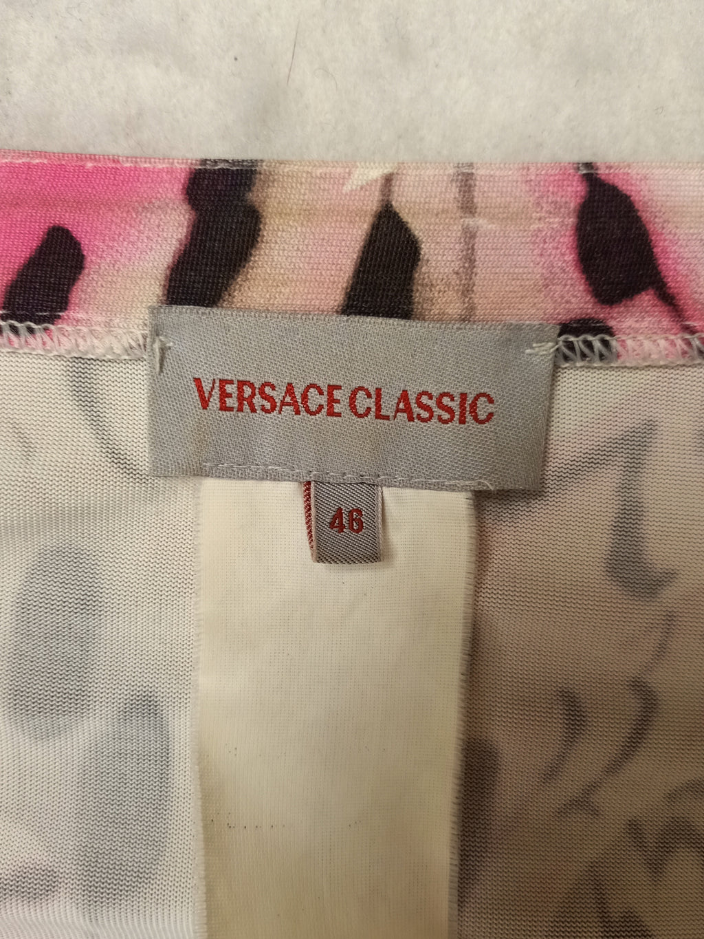 Versace Classic Pink Leopard Skirt