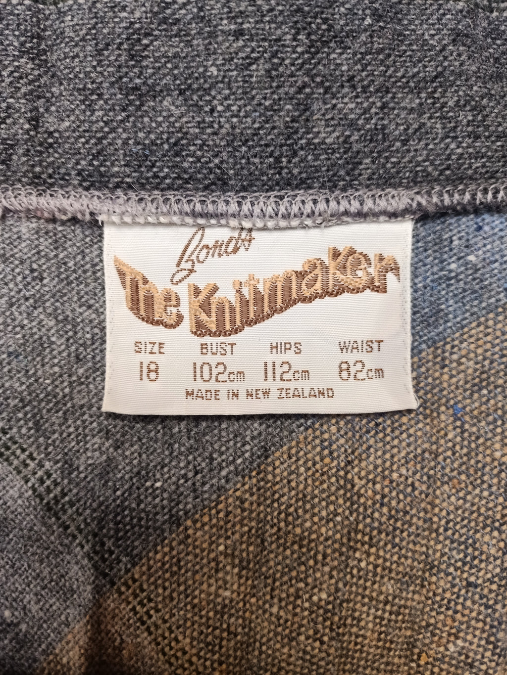 Vintage Bonds The Knitmaker Plaid Skirt