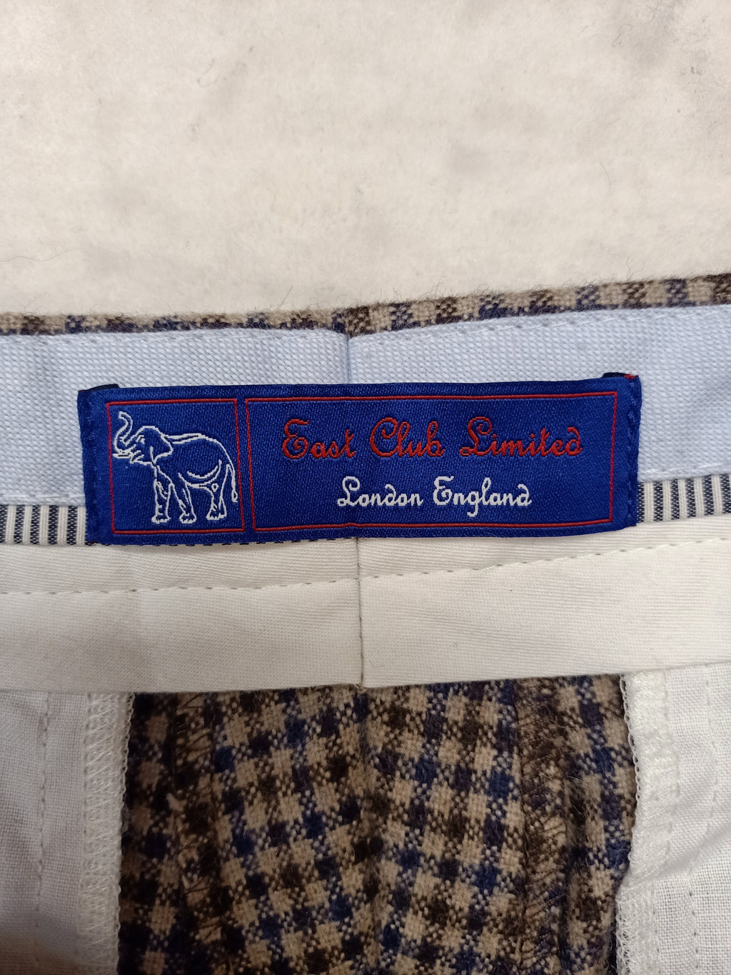 Vintage Mens East Club Ltd. Checkered Pants